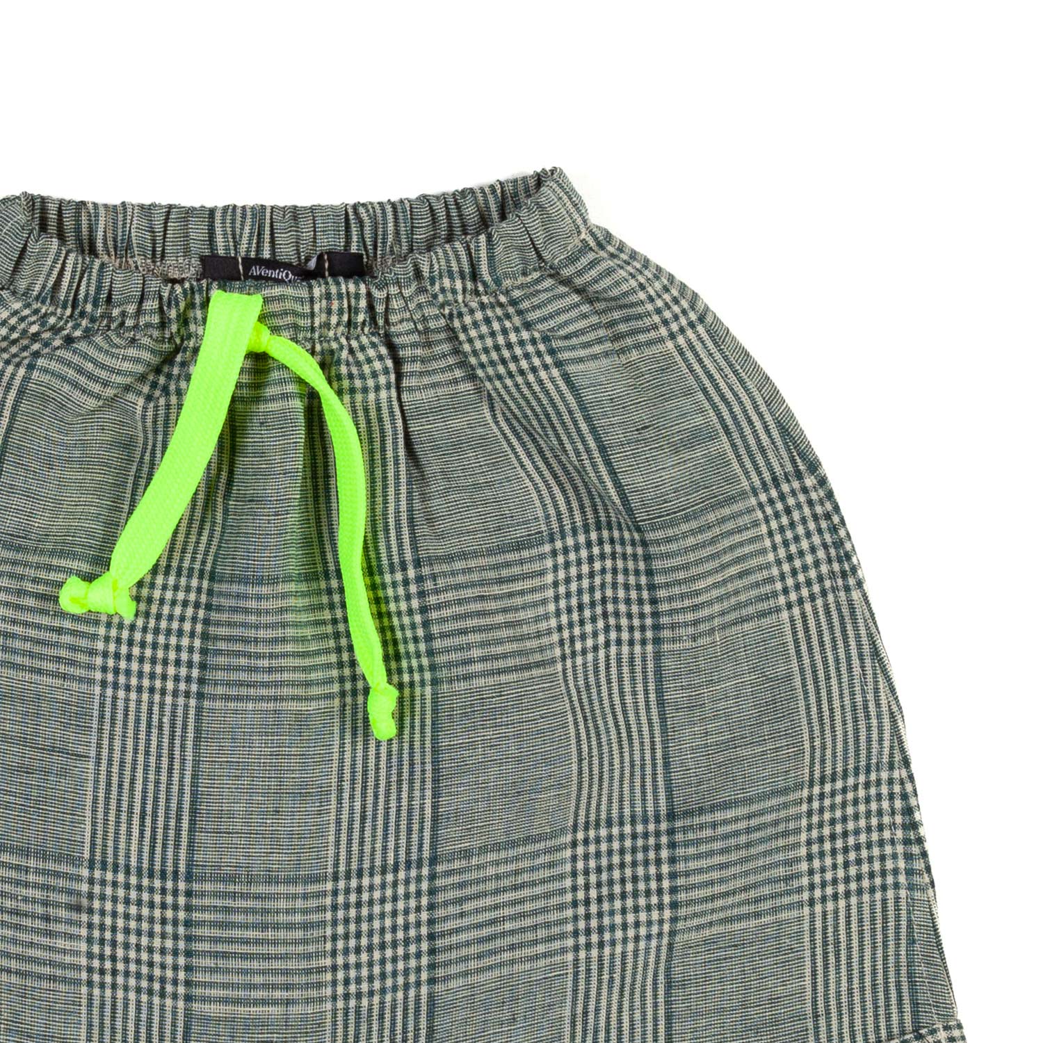 BERMUDA LINO VERDE E BEIGE TARTAN BIMBO E BIMBA - annameglio.com abbigliamento moda