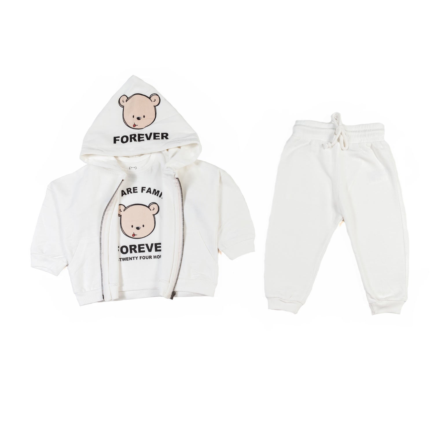 SET TUTA 3 PEZZI BIANCA BIMBO E BIMBA - annameglio.com abbigliamento moda