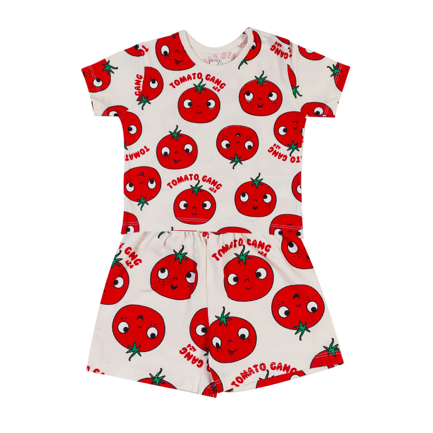 PIGIAMA TOMATO GANG CORTO CON BOTTONI BIMBO BIMBA - annameglio.com abbigliamento moda