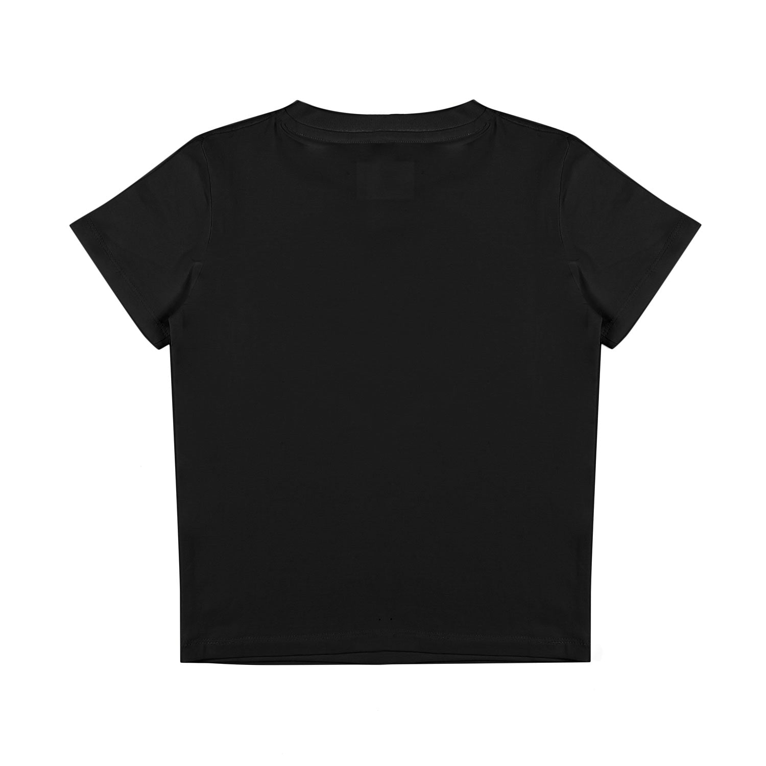 MAGLIETTA NERA CON PATCH LOGO BAMBINO E TEENAGER - annameglio.com abbigliamento moda