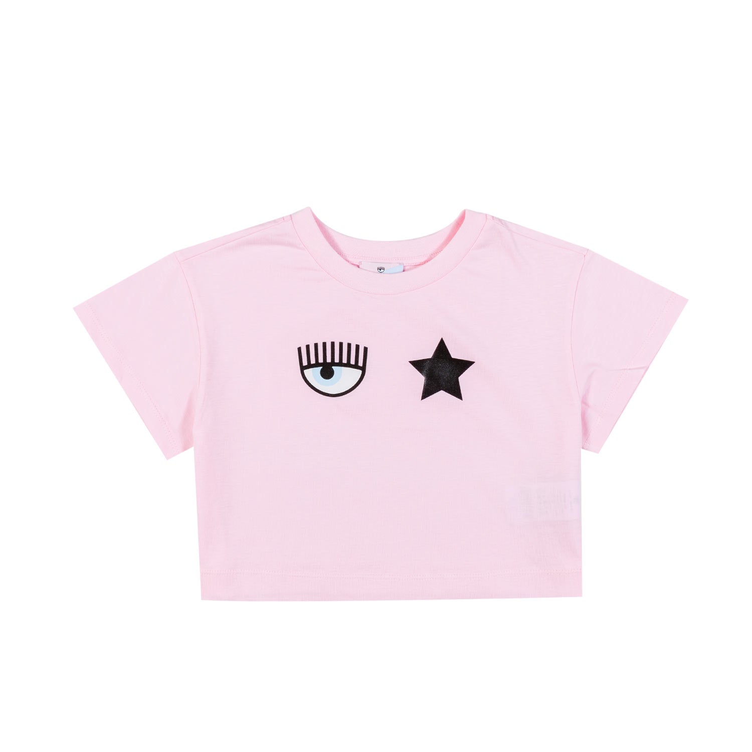 T-shirt cropped eye star rosa - annameglio.com abbigliamento moda