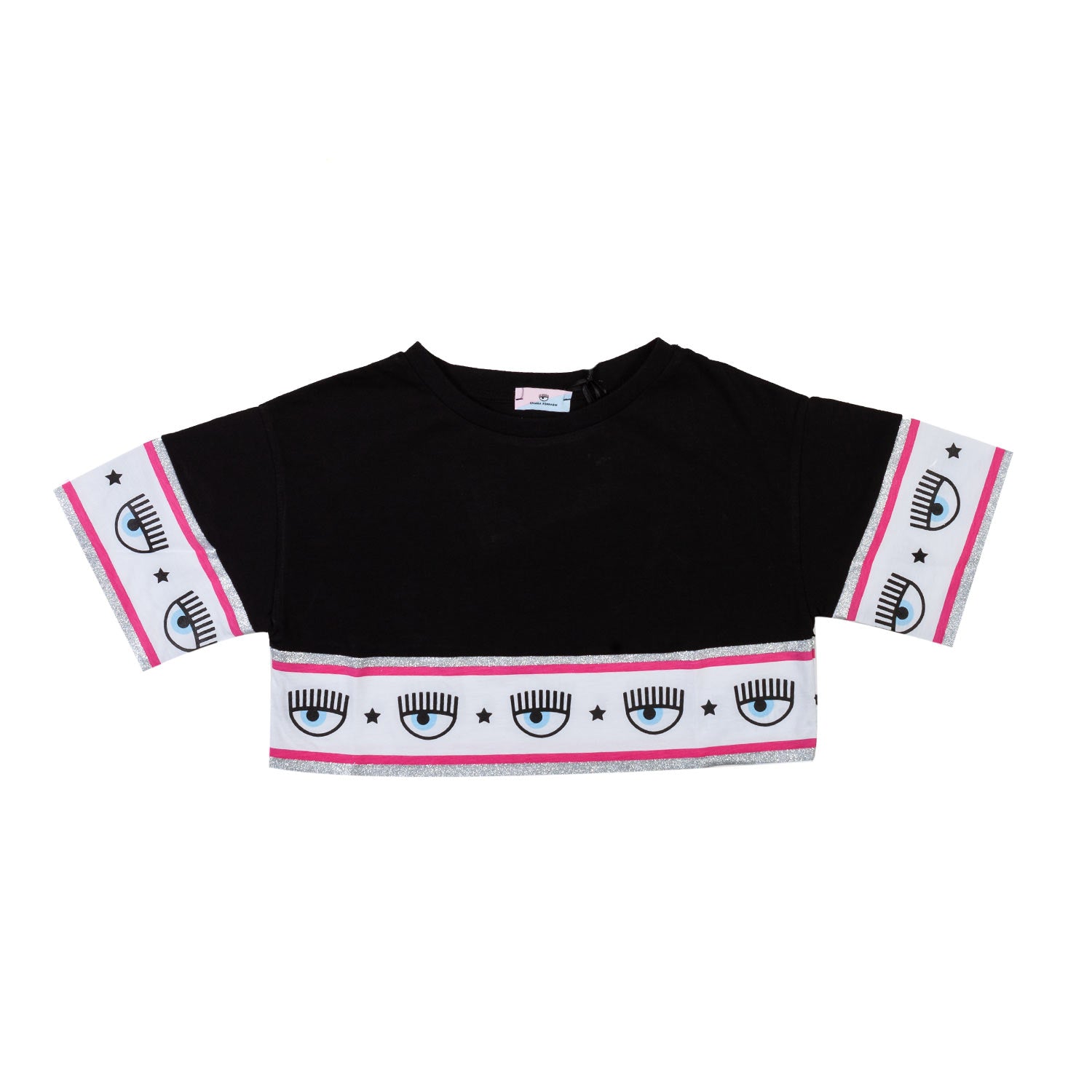 T-Shirt Corta Logomania Nera - annameglio.com abbigliamento moda