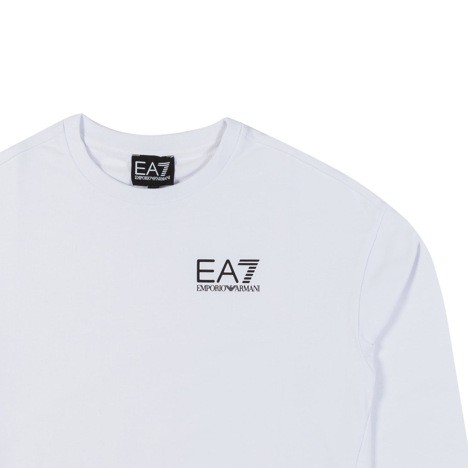 FELPA BIANCA CON LOGHI EA7 NERI - annameglio.com abbigliamento moda