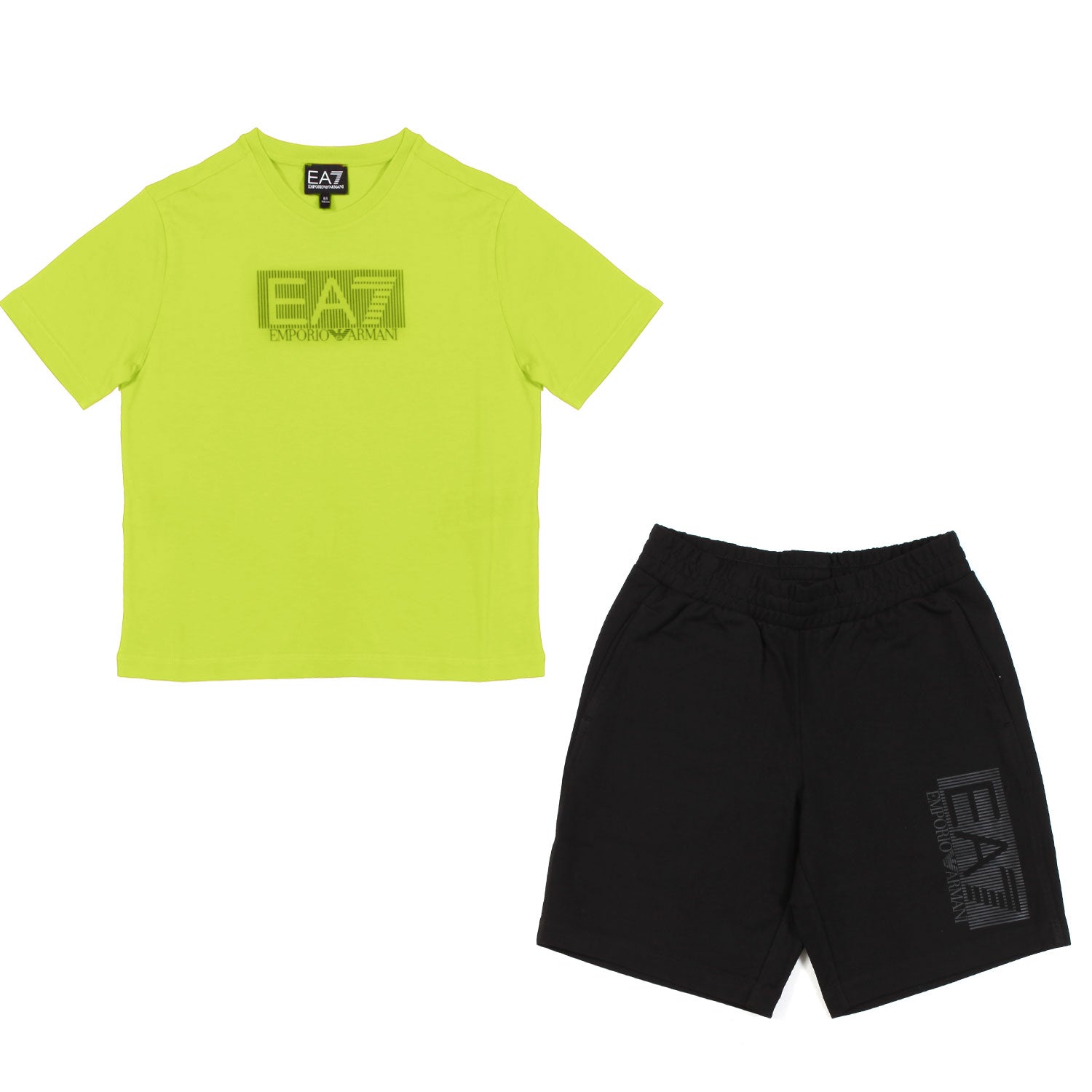 COMPLETO EMPORIO ARMANI EA7 verde fluo E NERO - annameglio.com abbigliamento moda