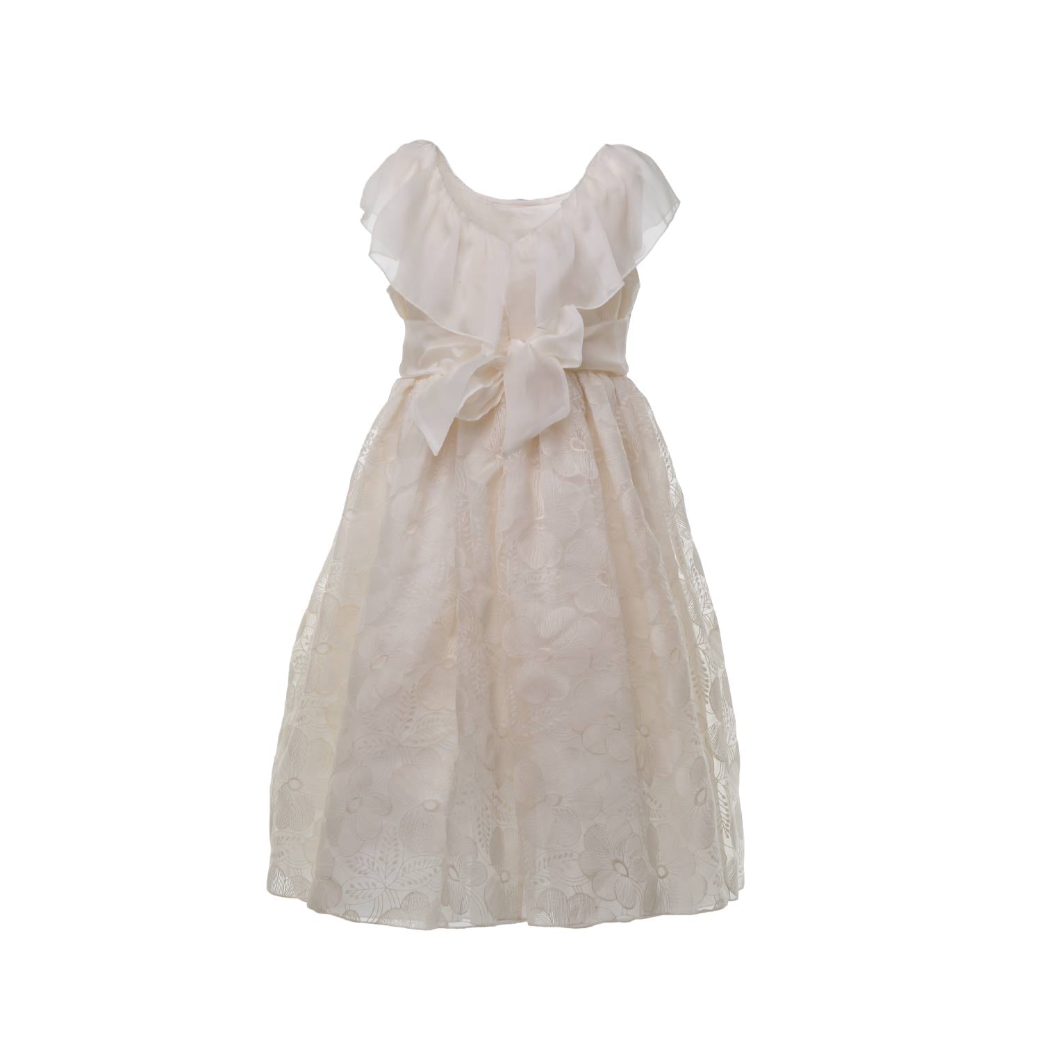ABITO ELISA BIANCO CALDO RICAMATO BAMBINA - annameglio.com abbigliamento moda