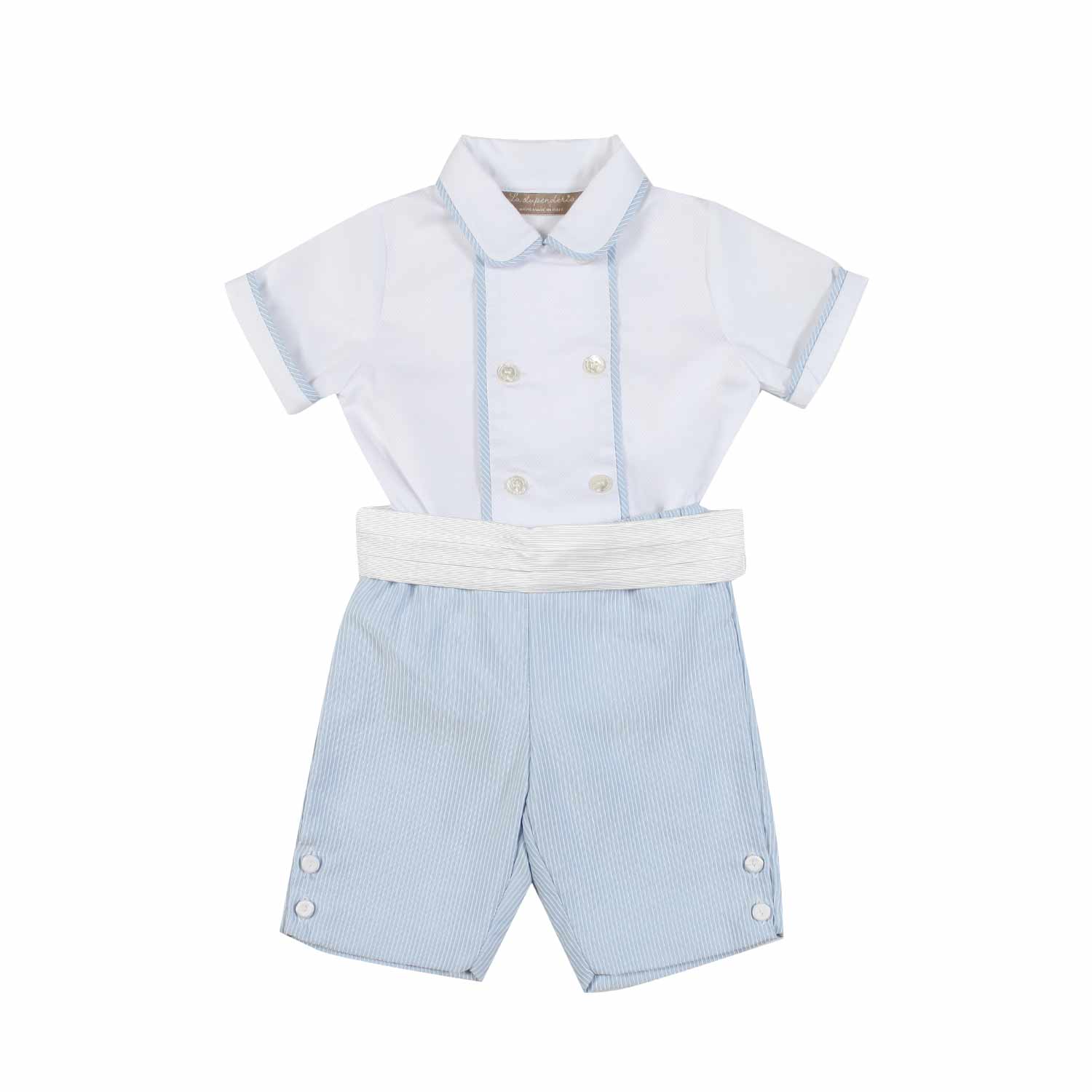 COMPLETINO EDOARDO BIANCO E CELESTE - annameglio.com abbigliamento moda