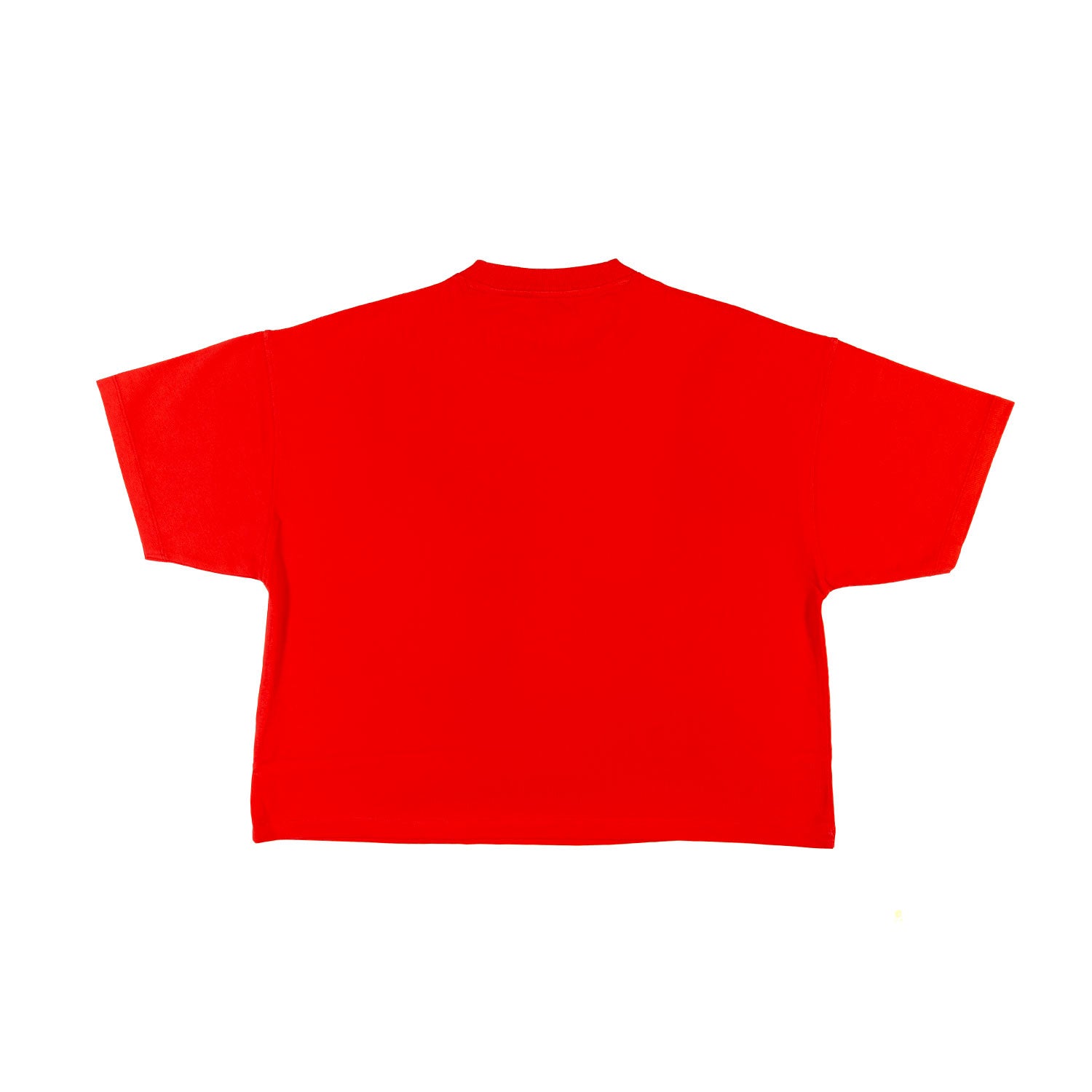 T-SHIRT CROPPED ROSSO CORALLO A SCATOLETTA - annameglio.com abbigliamento moda