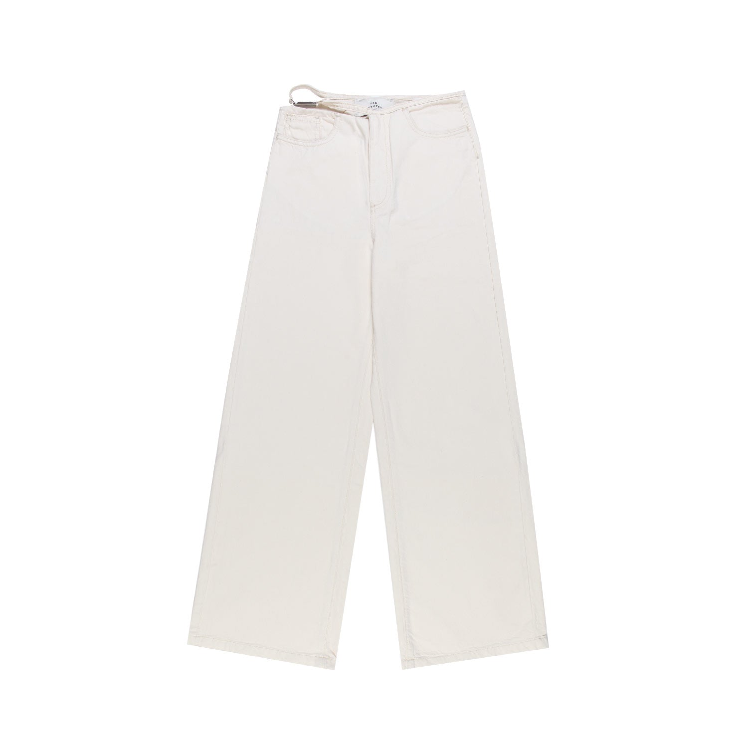 PANTALONE WIDE LED ECRU CON CUT-OUT - annameglio.com abbigliamento moda