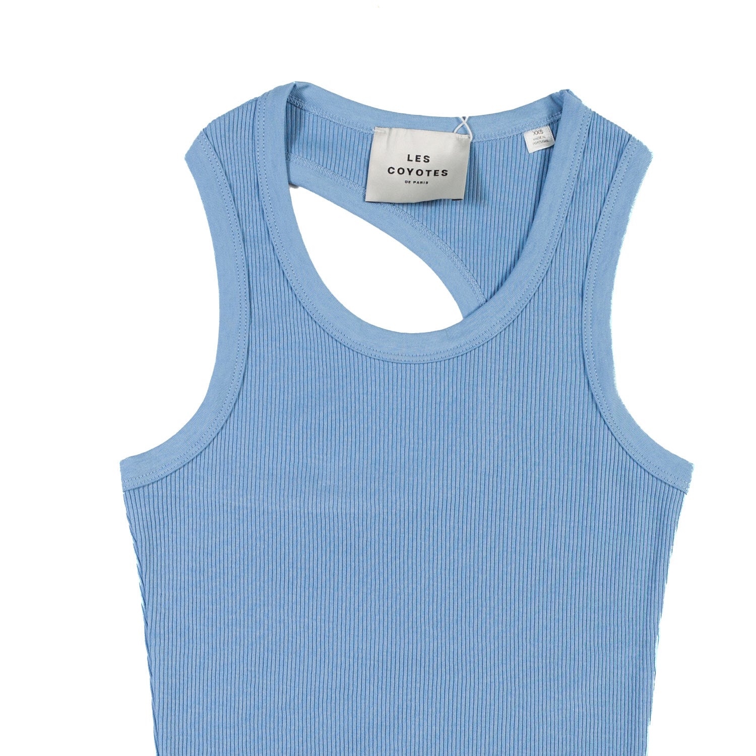 CANOTTA ASIMMETRICA CELESTE BAMBINA E RAGAZZA - annameglio.com abbigliamento moda