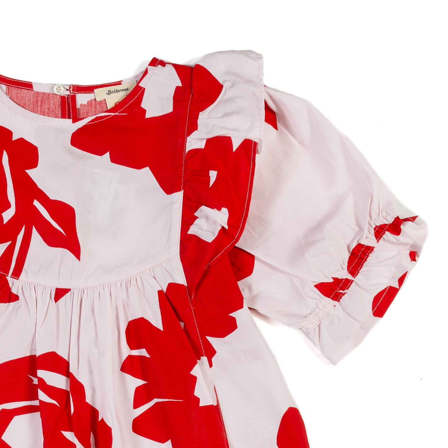 VESTITO POSA FLOREALE BIANCO E ROSSO BAMBINA - annameglio.com abbigliamento moda