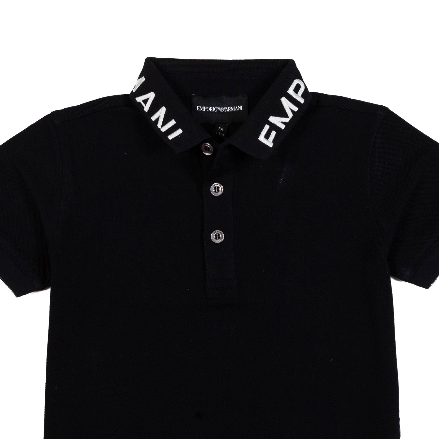 POLO BLU NAVY CON LETTERING LOGO BIANCO RICAMATO - annameglio.com abbigliamento moda