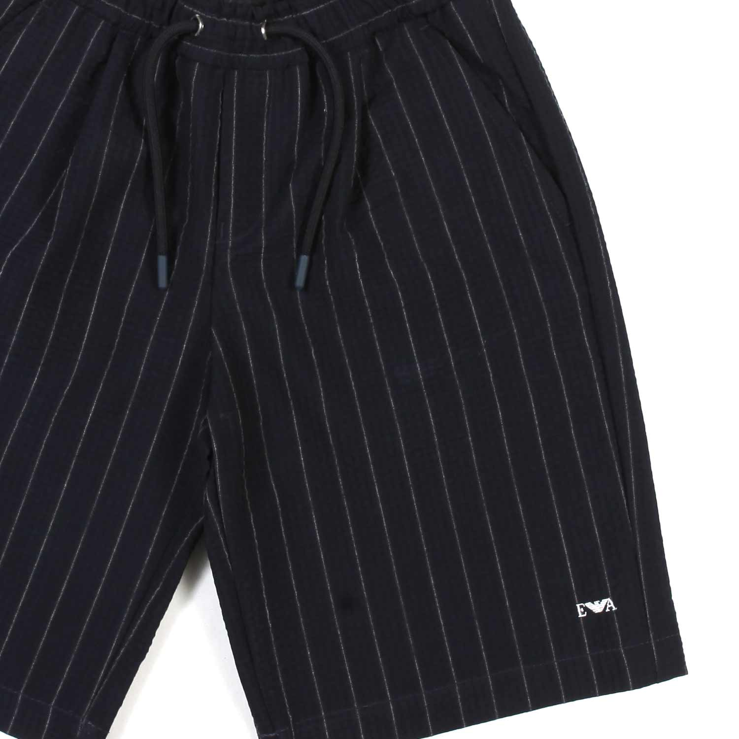 BERMUDA SEERSUCKER BLU NAVY GESSATO - annameglio.com abbigliamento moda