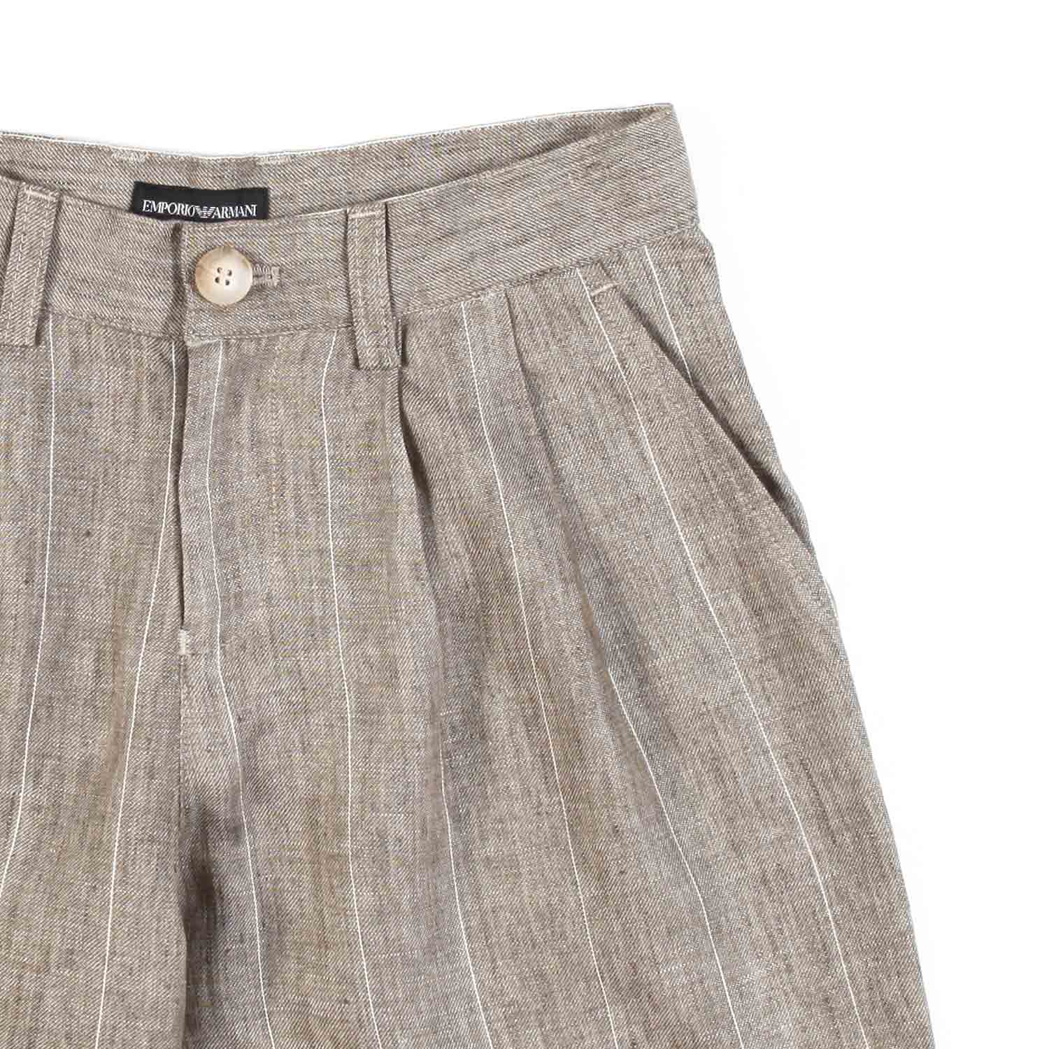 BERMUDA LINO TORTORA GESSATO BAMBINO - annameglio.com abbigliamento moda