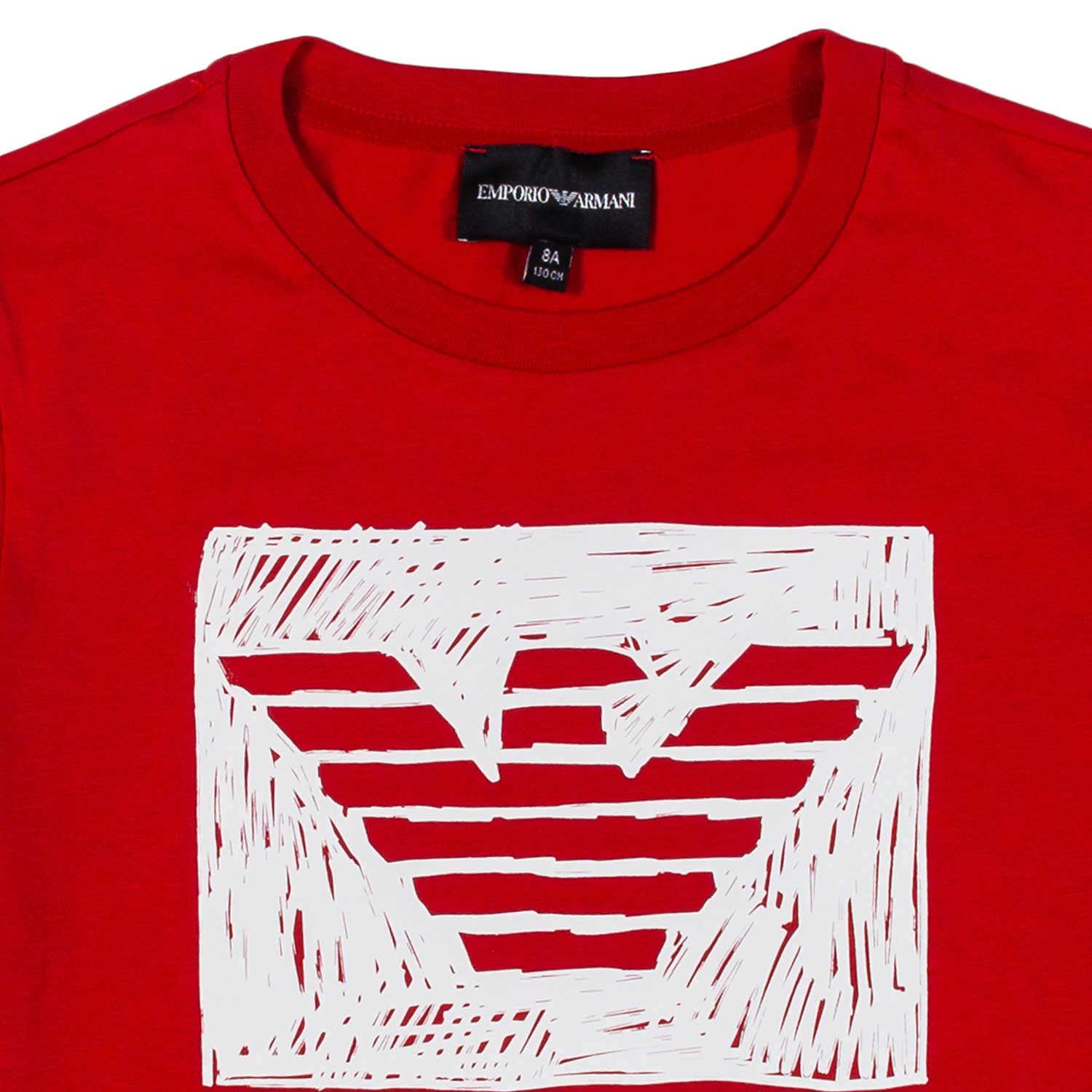 T-SHIRT ROSSA CON MAXI LOGO GA BIANCO - annameglio.com abbigliamento moda