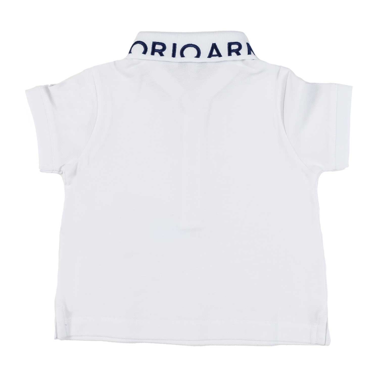 BABY POLO BIANCA CON LOGO BLU RICAMATO - annameglio.com abbigliamento moda