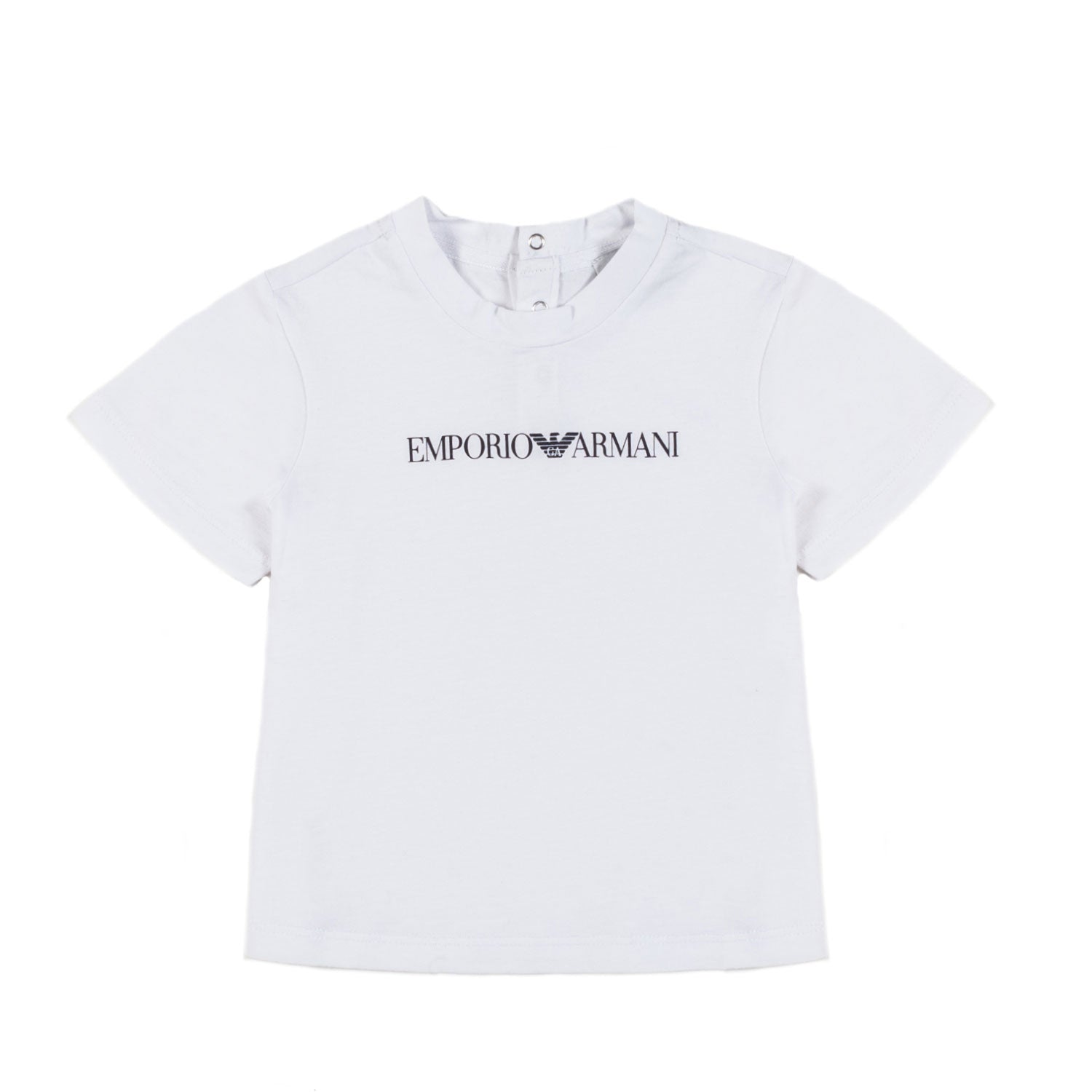 T-SHIRT PIMA BIANCA CON LOGO NAVY BIMBO - annameglio.com abbigliamento moda