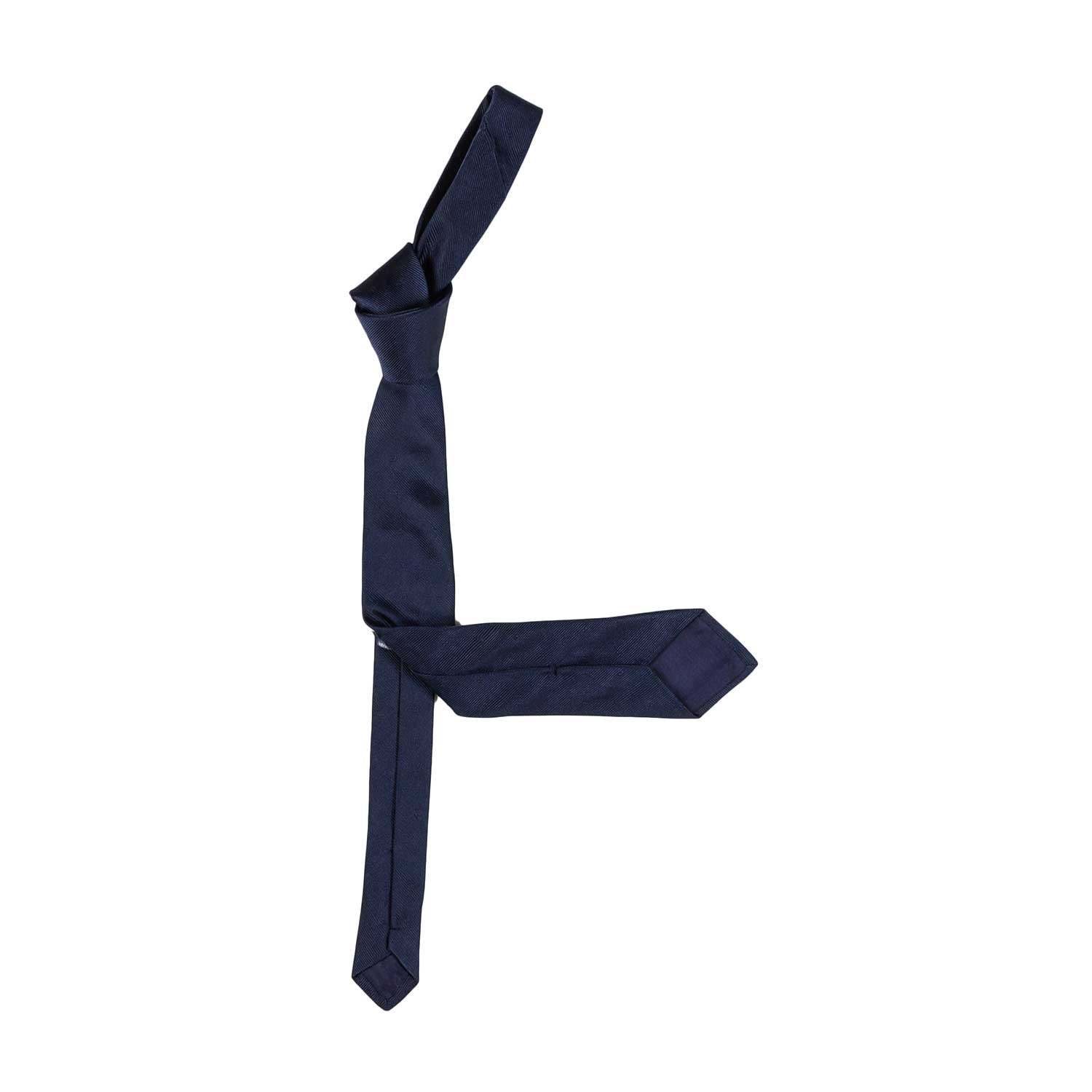 CRAVATTA DI SETA BLU NAVY JACQUARD BAMBINO E TEEN - annameglio.com abbigliamento moda