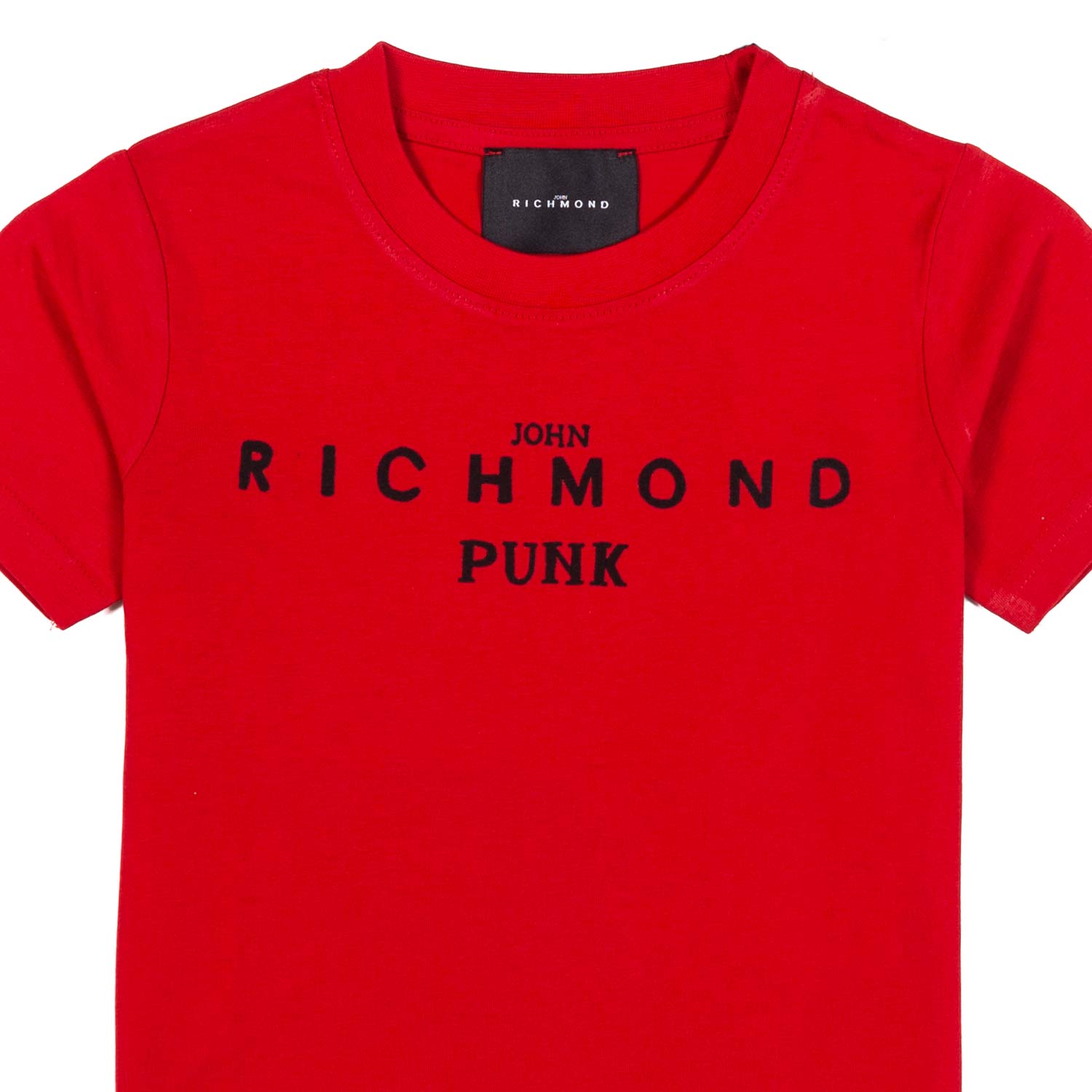 T-SHIRT ROSSO TANGO CON STAMPA LOGO NERA - annameglio.com abbigliamento moda