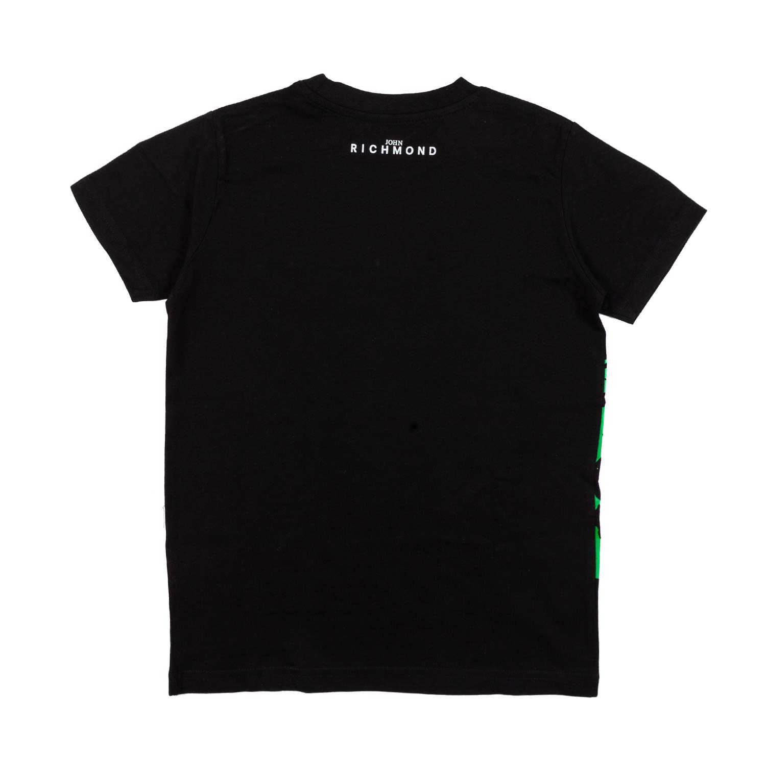 T-SHIRT NERA CON STAMPA VERDE FLUO - annameglio.com abbigliamento moda