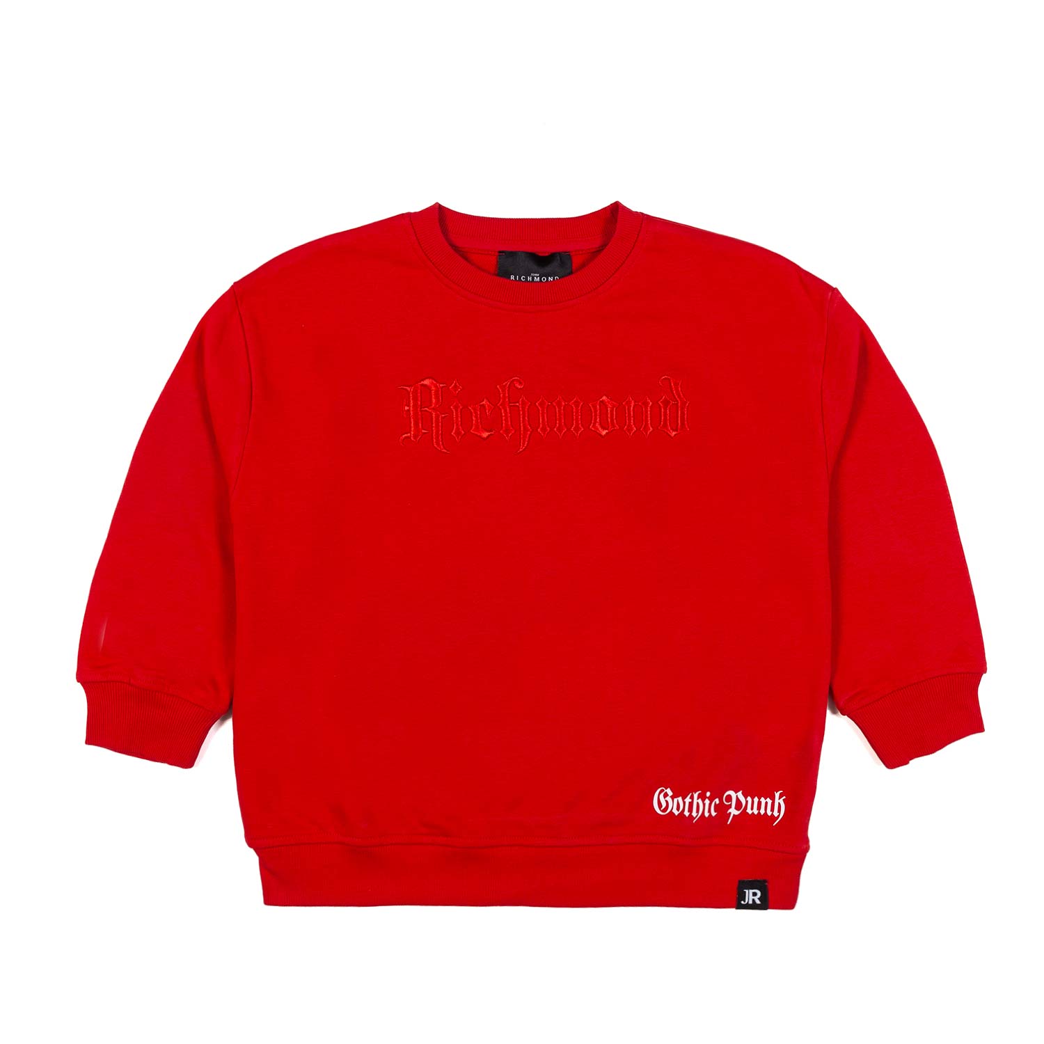 FELPA ROSSO TANGO CON LOGO RICAMATO IN TONO - annameglio.com abbigliamento moda