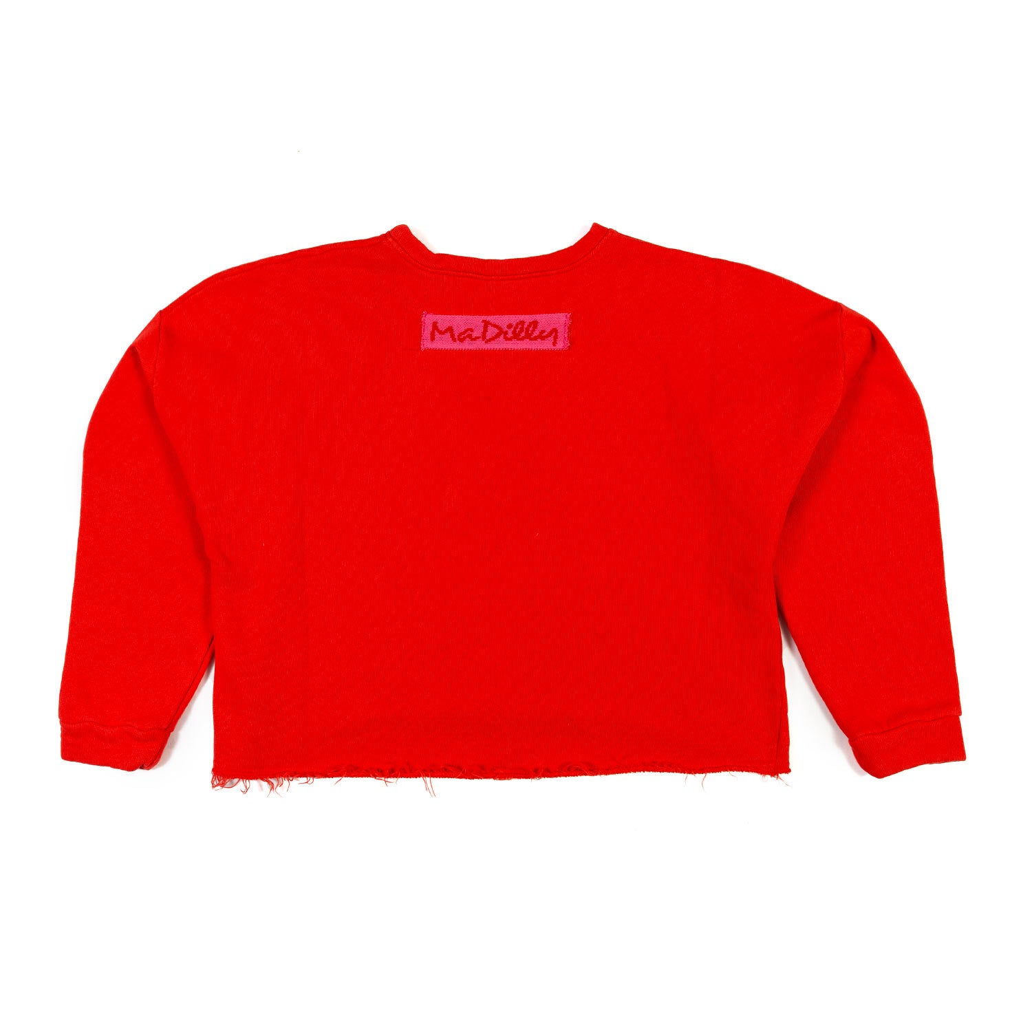 FELPA OVER CROPPED IKE ROSSO FRAGOLA - annameglio.com abbigliamento moda