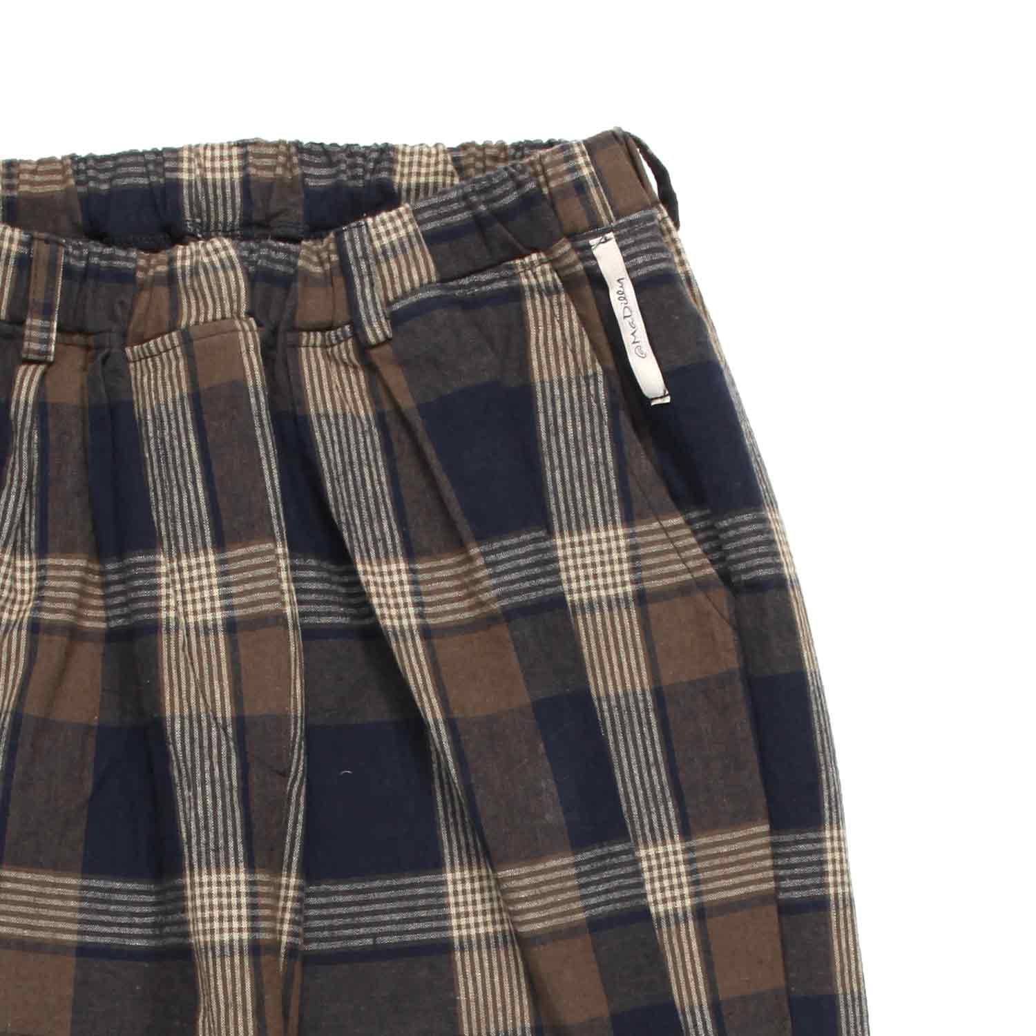 PANTALONE WASABI BLU E MARRONE A QUADRI UNISEX - annameglio.com abbigliamento moda