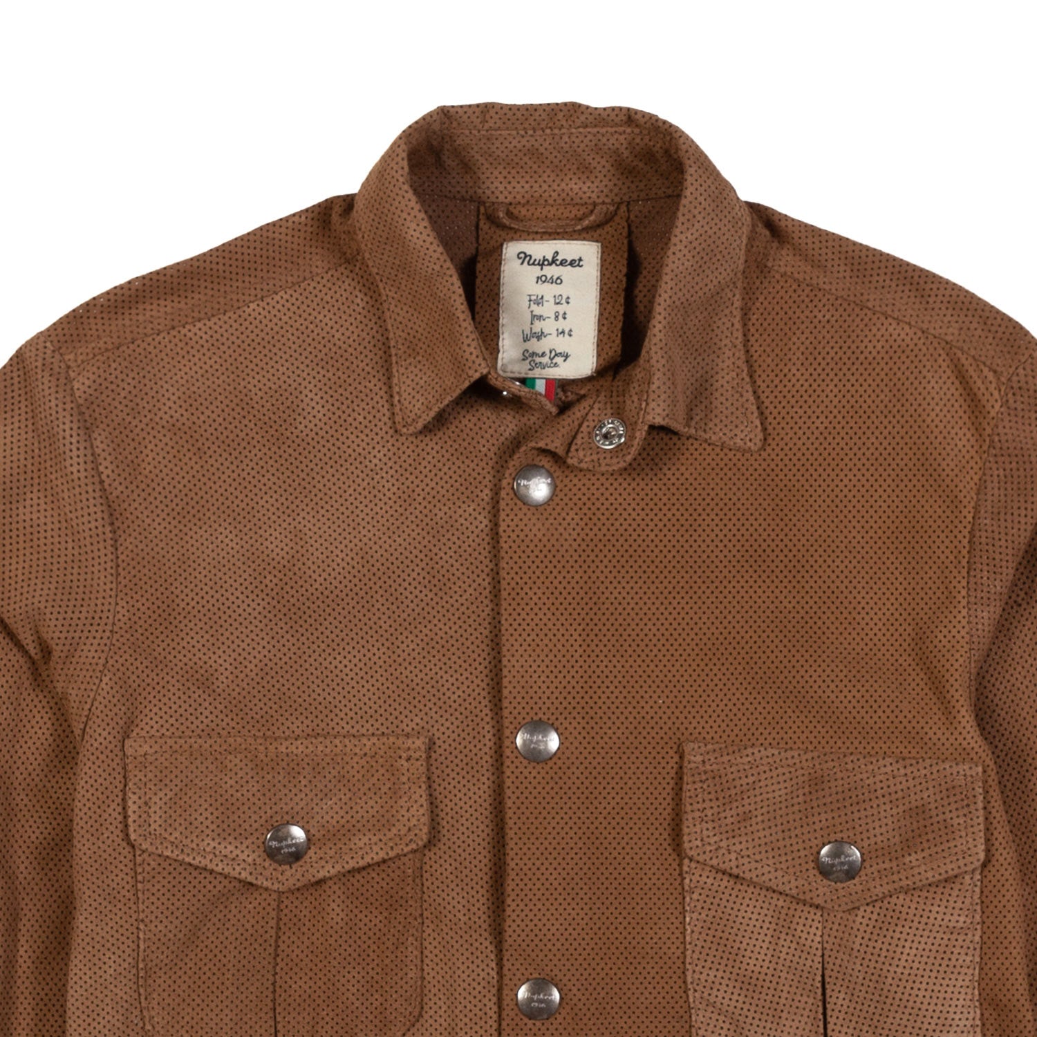 Giacca camicia in pelle marrone - annameglio.com abbigliamento moda