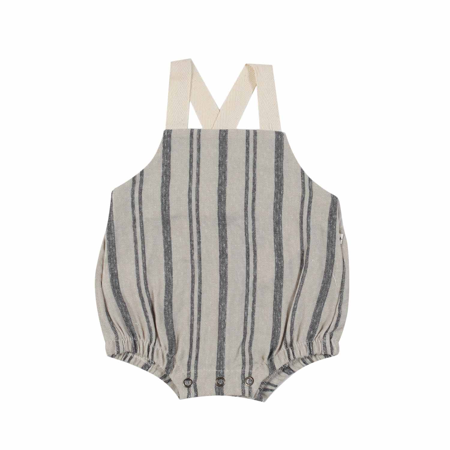 PAGLIACCETTO SALOPETTE RAI BEIGE RIGHE BLU UNISEX - annameglio.com abbigliamento moda