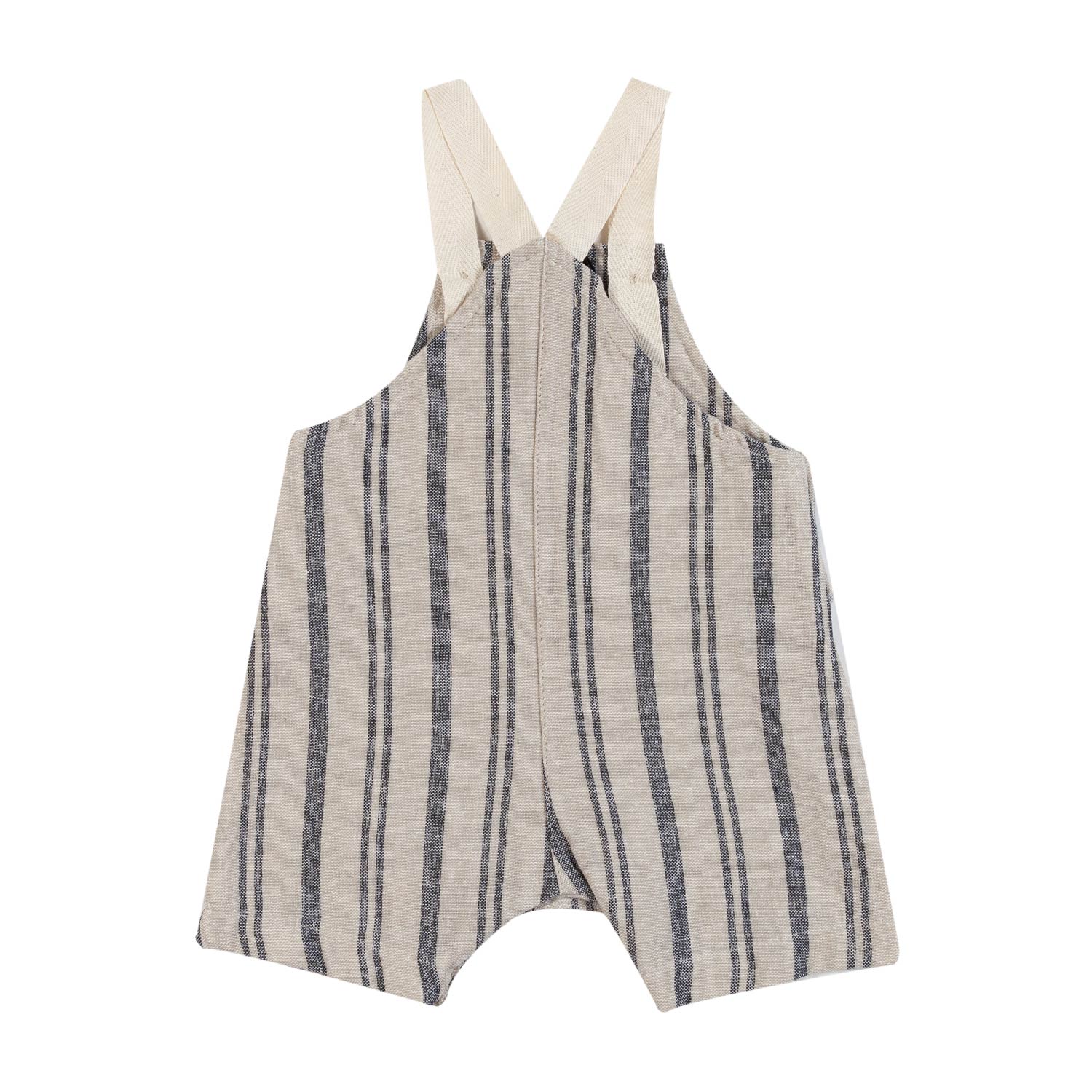 SALOPETTE OSKAR BEIGE E BLU A RIGHE BIMBO E BIMBA - annameglio.com abbigliamento moda