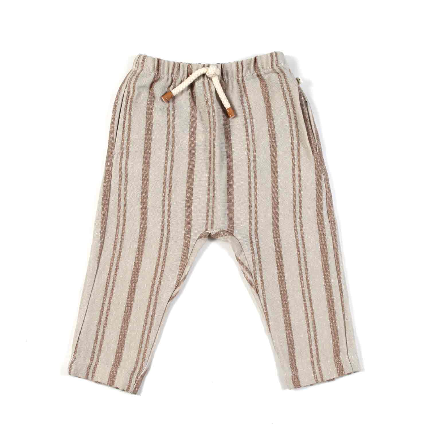 PANTALONE THOMAS BISCOTTO A RIGHE BIMBO - annameglio.com abbigliamento moda