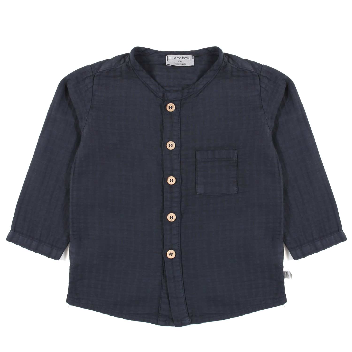 CAMICIA CUSTO BLU NOTTE BIMBO E NEONATO - annameglio.com abbigliamento moda