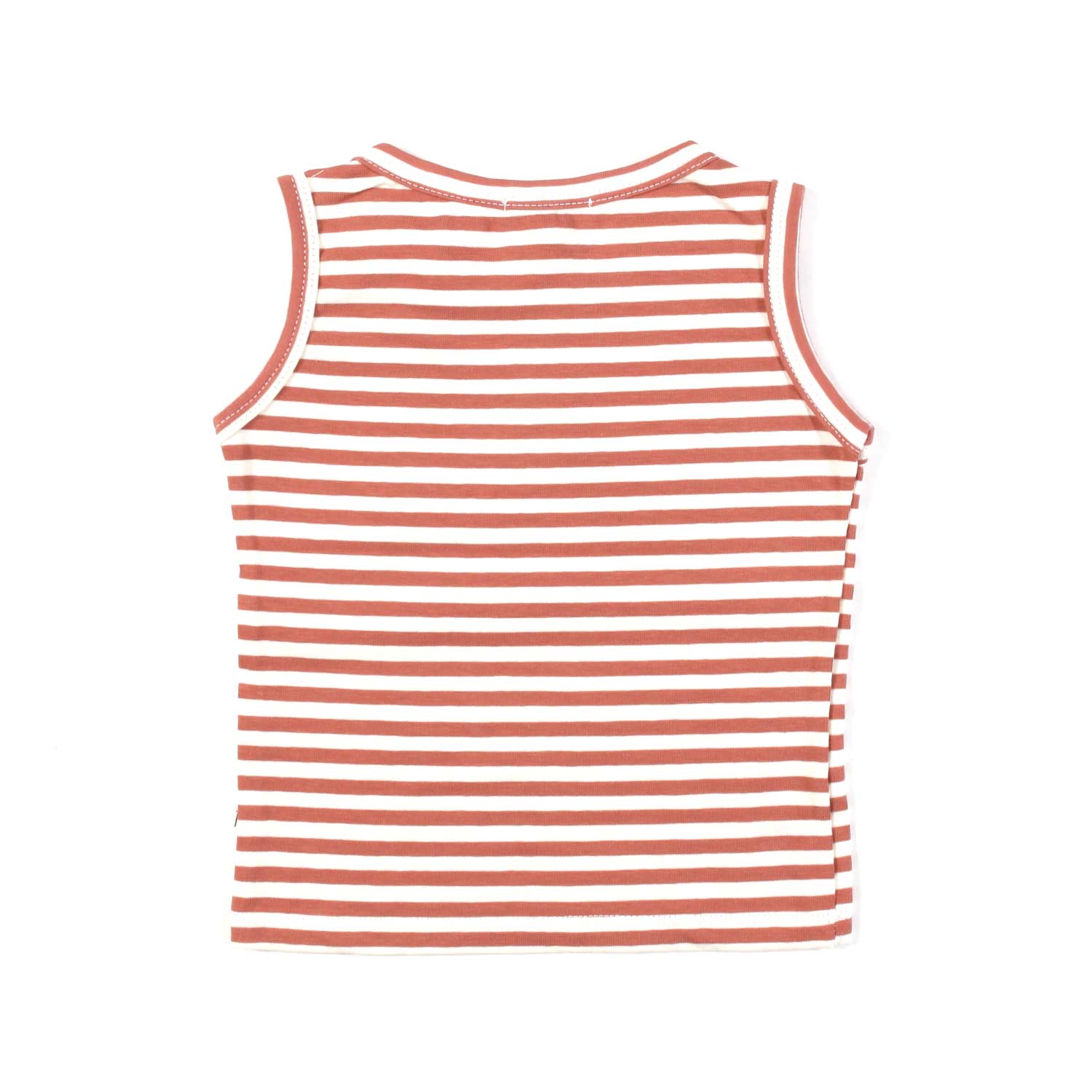 CANOTTA ASIER UNISEX ARANCIO E BIANCA A RIGHE - annameglio.com abbigliamento moda