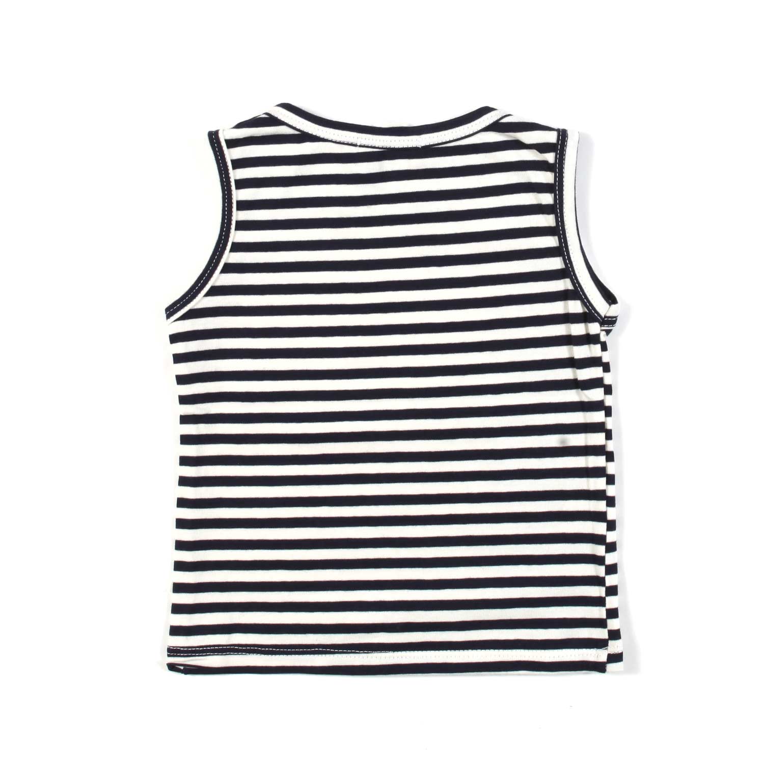 CANOTTA ASIER UNISEX BLU NOTTE E BIANCA A RIGHE - annameglio.com abbigliamento moda