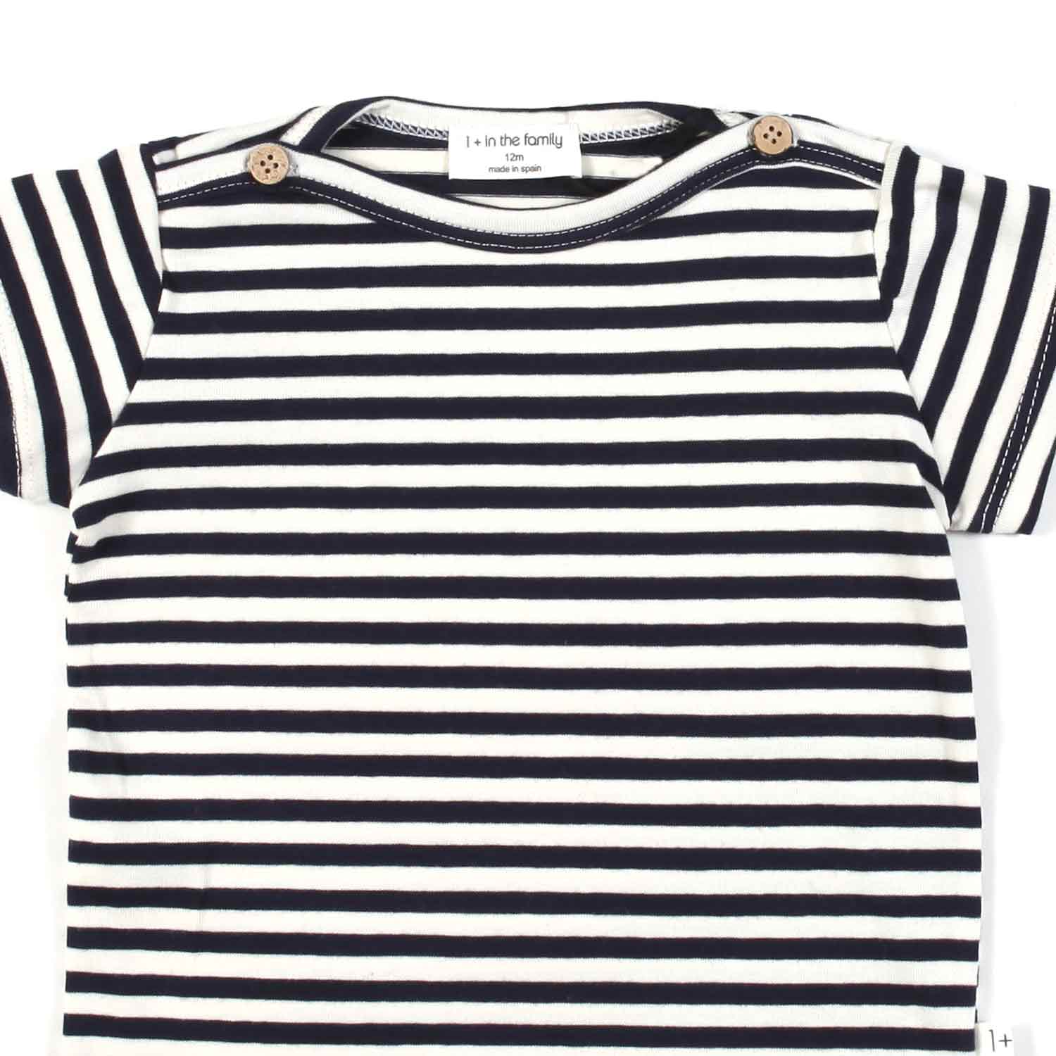 T-SHIRT KEN UNISEX BLU NOTTE E BIANCA A RIGHE - annameglio.com abbigliamento moda