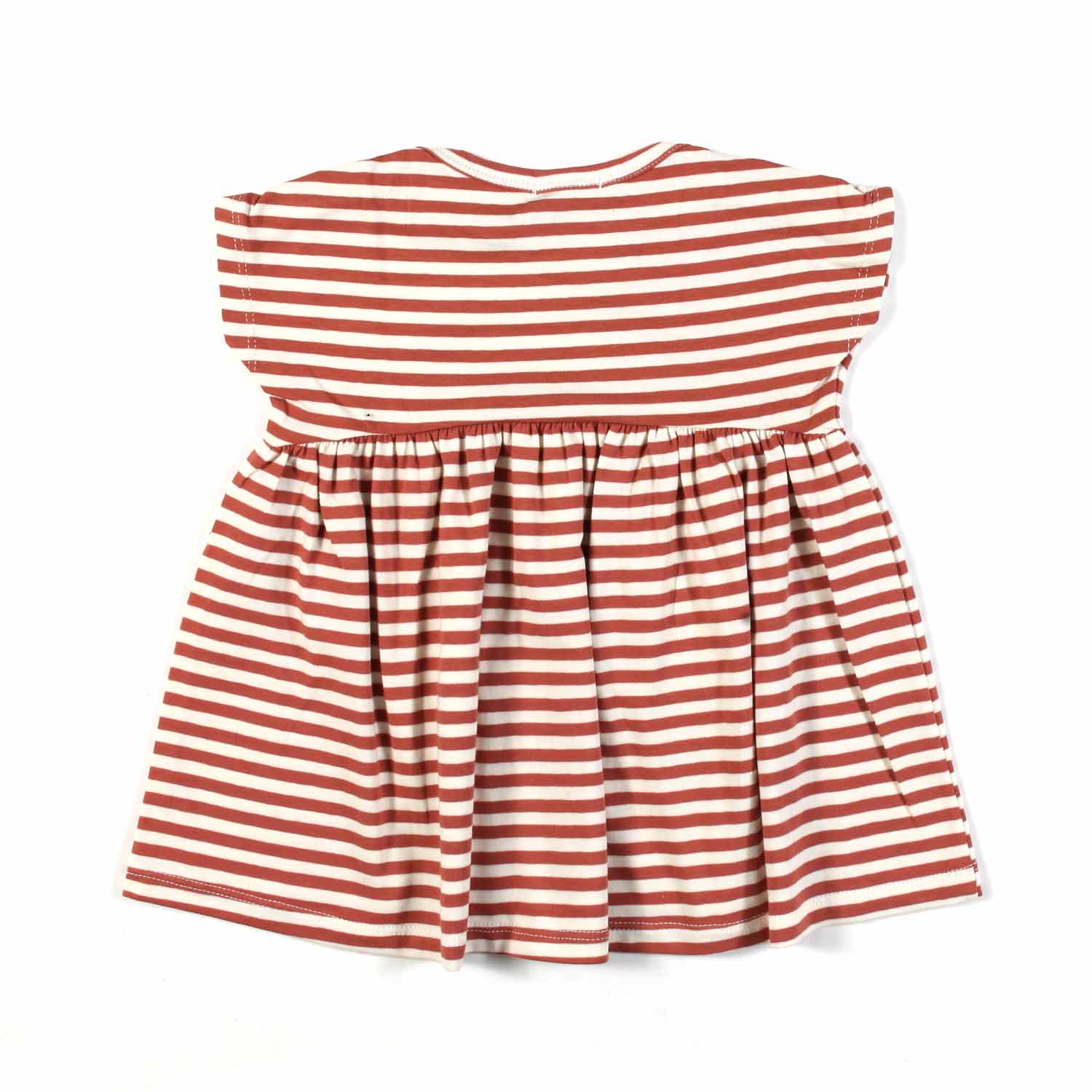 MINI ABITO LIA ARANCIO CEDAR E BIANCO A RIGHE - annameglio.com abbigliamento moda