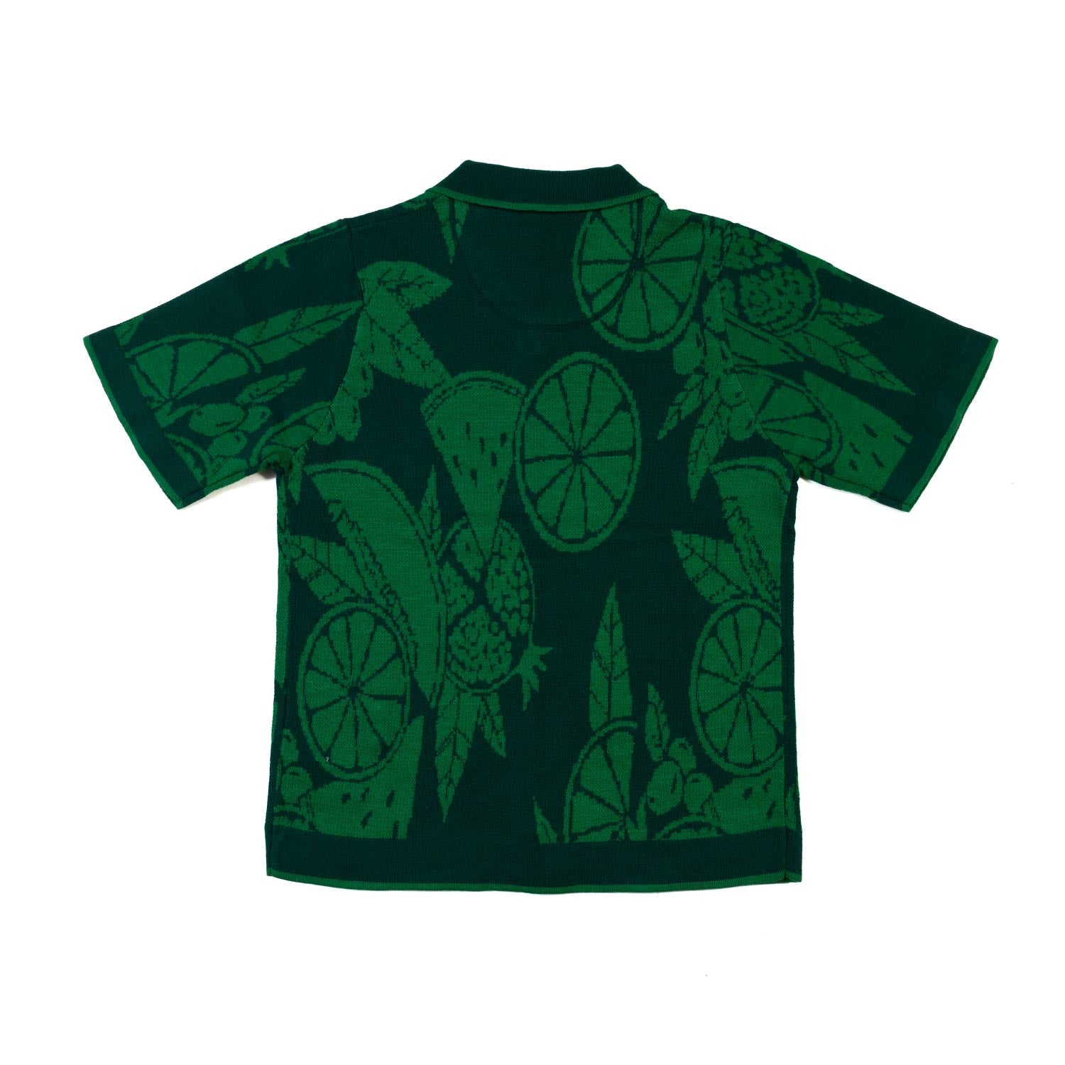 CAMICIA MANICA CORTA IN MAGLIA JACQUARD VERDE - annameglio.com abbigliamento moda