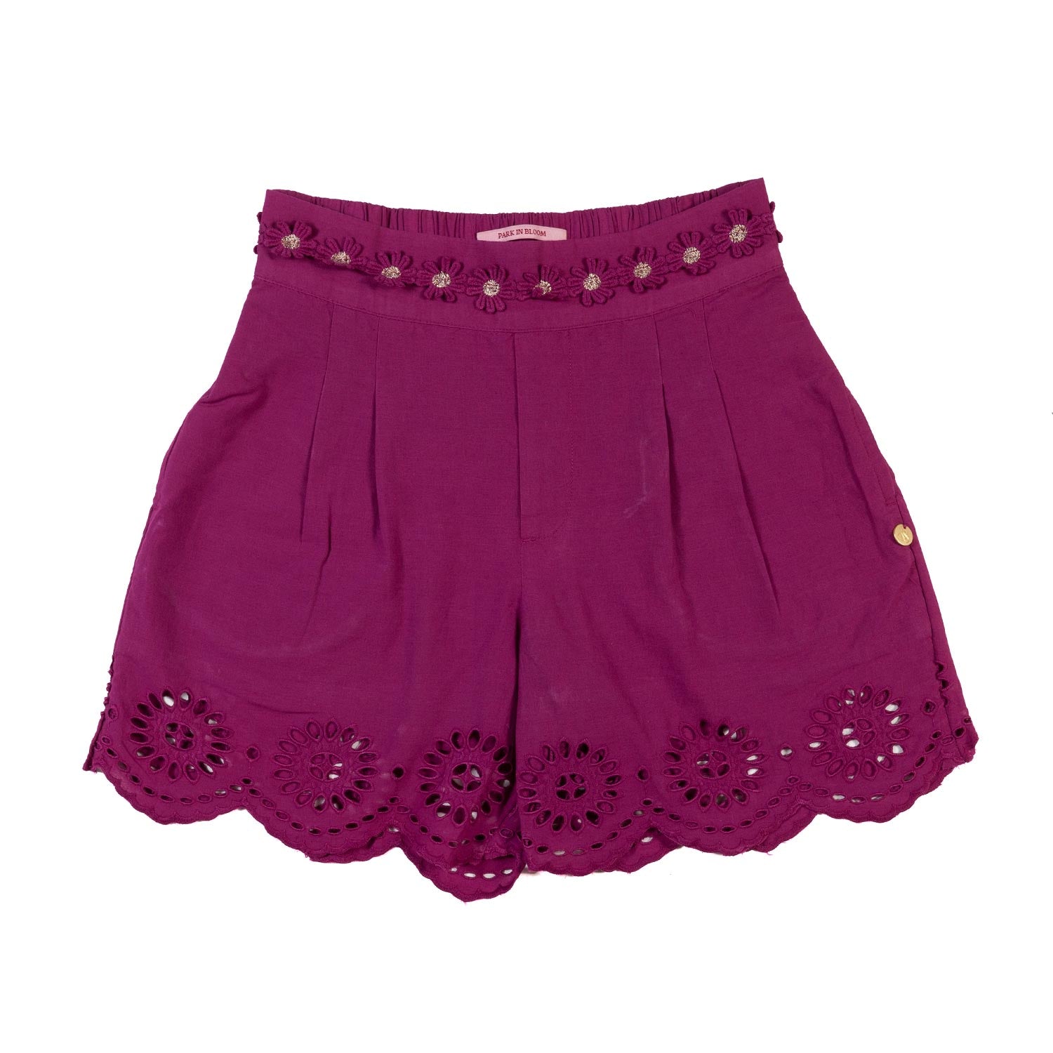 SHORTS AMARENA CON RICAMI SANGALLO BAMBINA RAGAZZA - annameglio.com abbigliamento moda