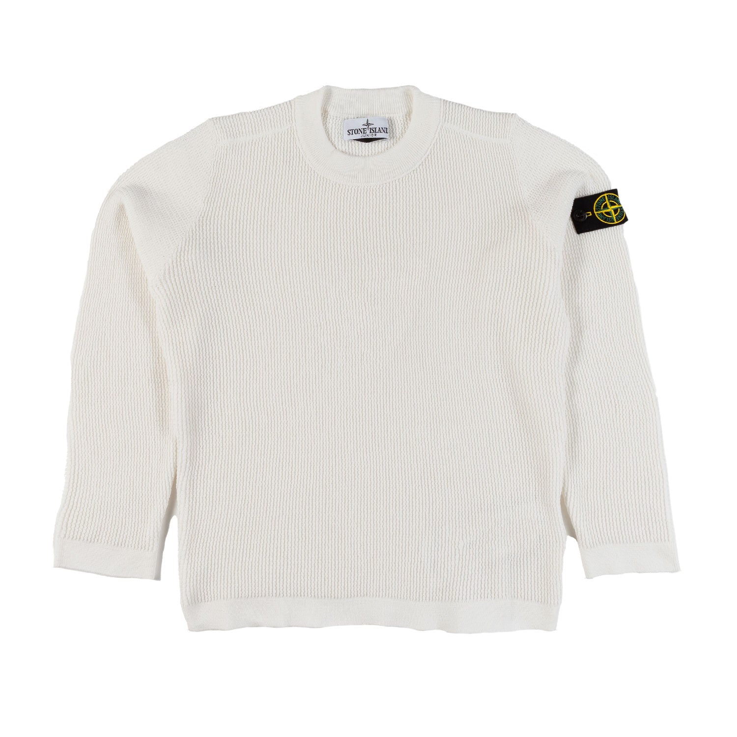 PULLOVER BIANCO CON PATCH LOGO COMPASS - annameglio.com abbigliamento moda
