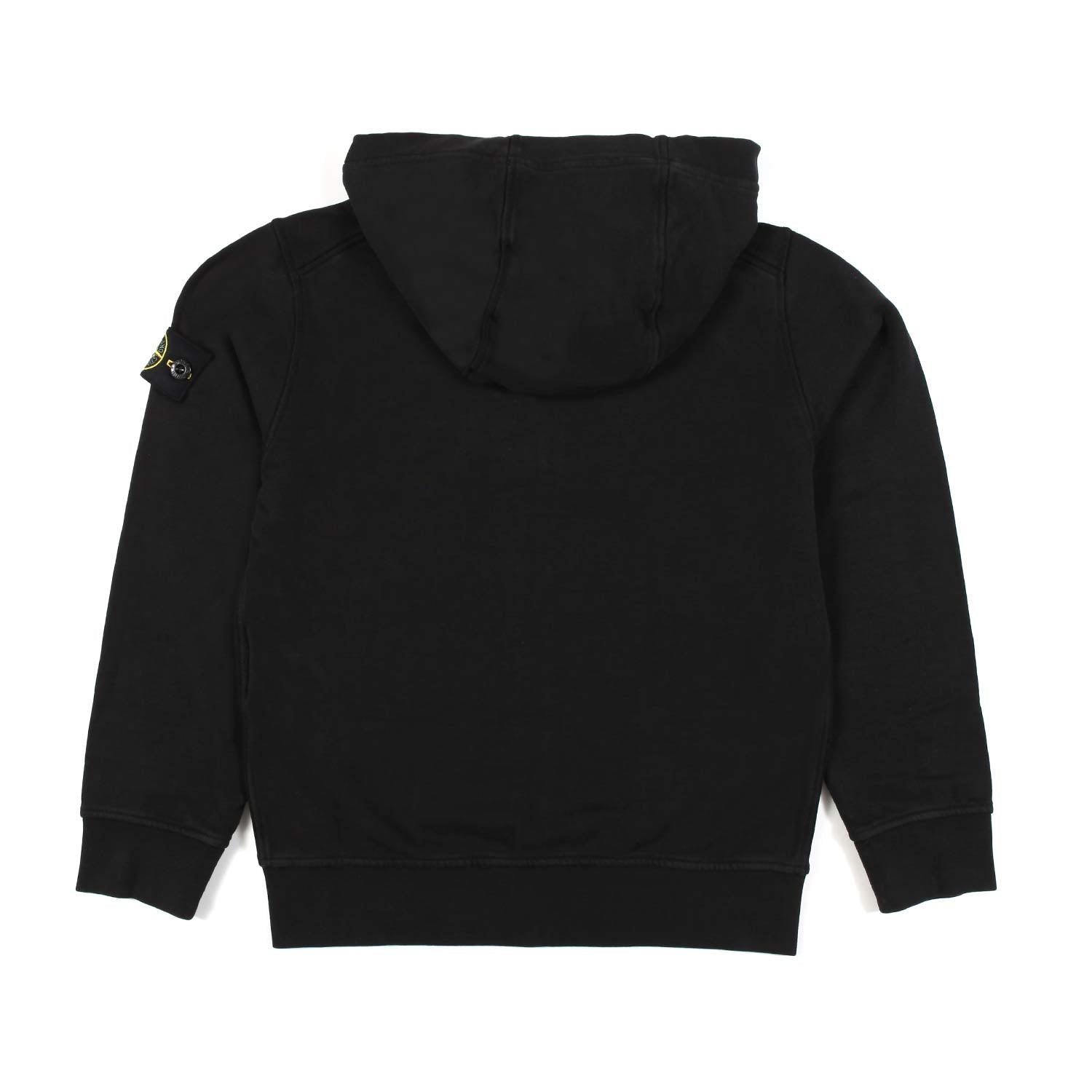 FELPA HOODIE NERA CON ZIP E PATCH COMPASS - annameglio.com abbigliamento moda