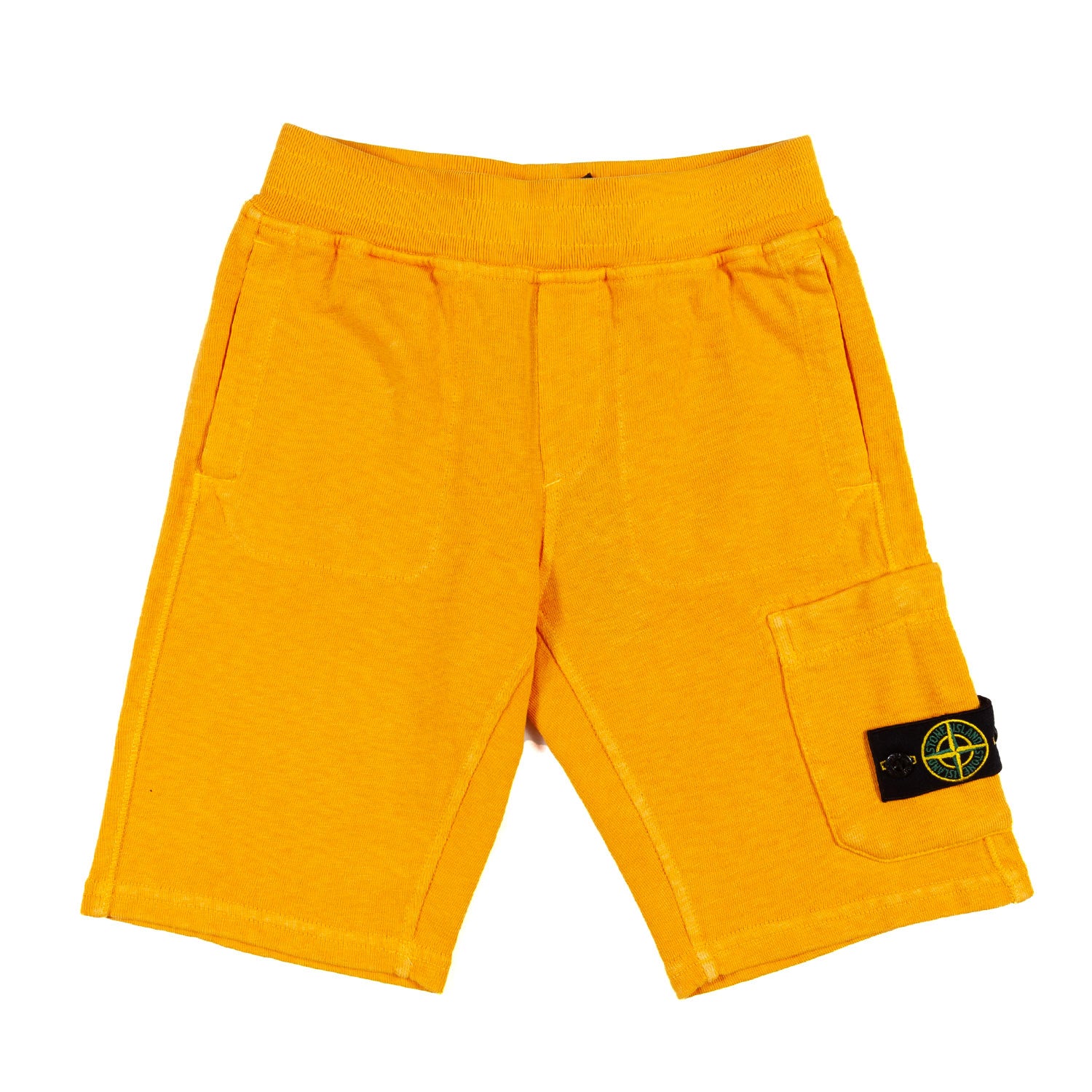 SHORTS FELPA COMPASS GIALLO CON TASCA CARGO - annameglio.com abbigliamento moda
