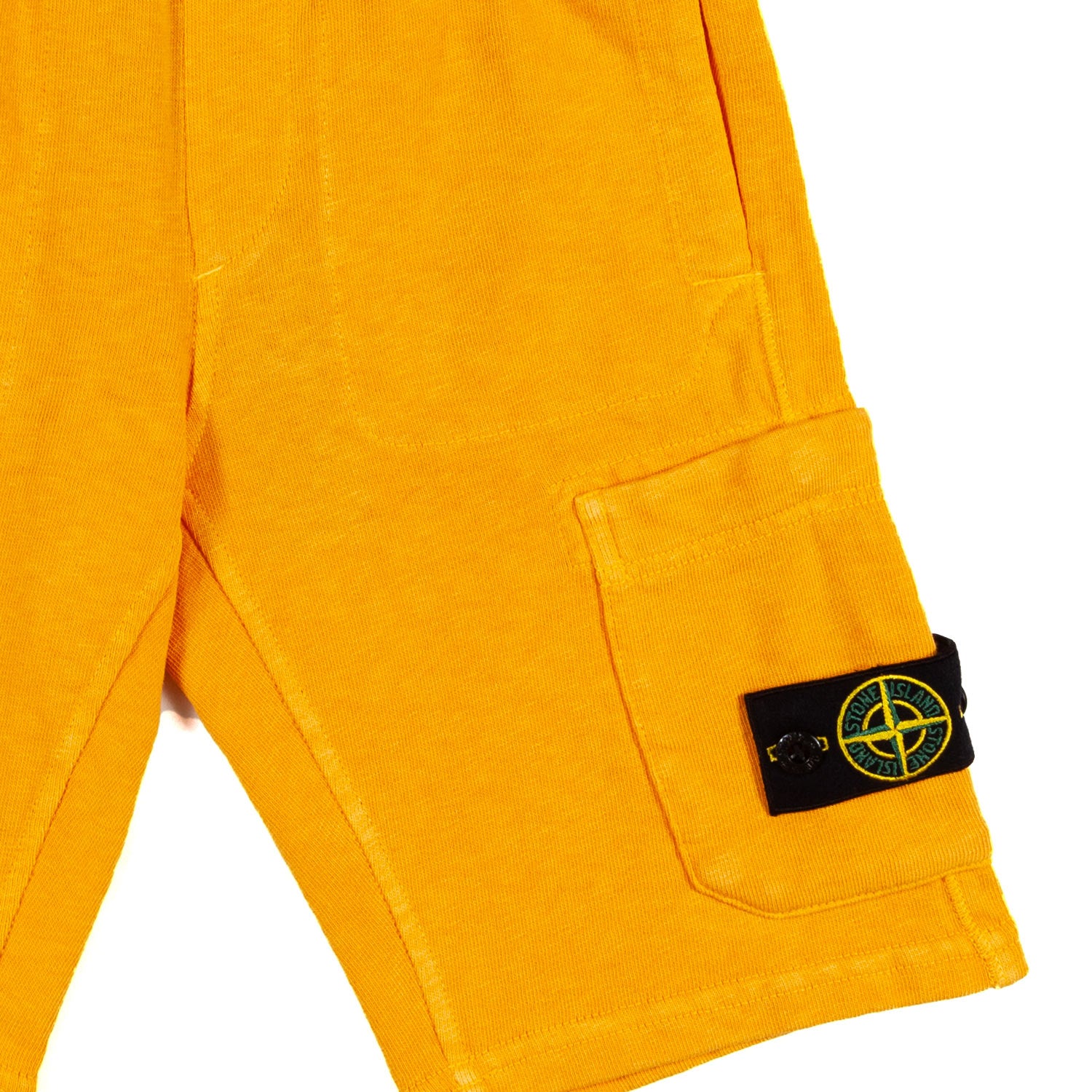 SHORTS FELPA COMPASS GIALLO CON TASCA CARGO - annameglio.com abbigliamento moda