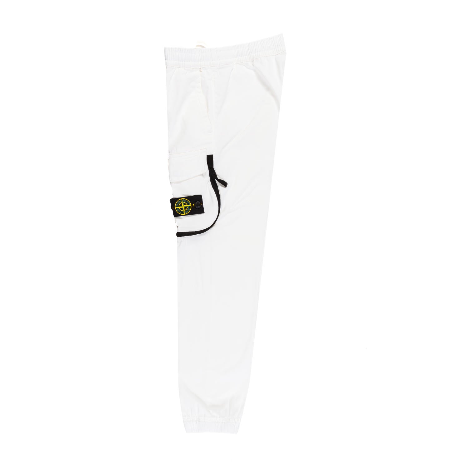 PANTALONE TAPERED BIANCO CON TASCA CARGO - annameglio.com abbigliamento moda