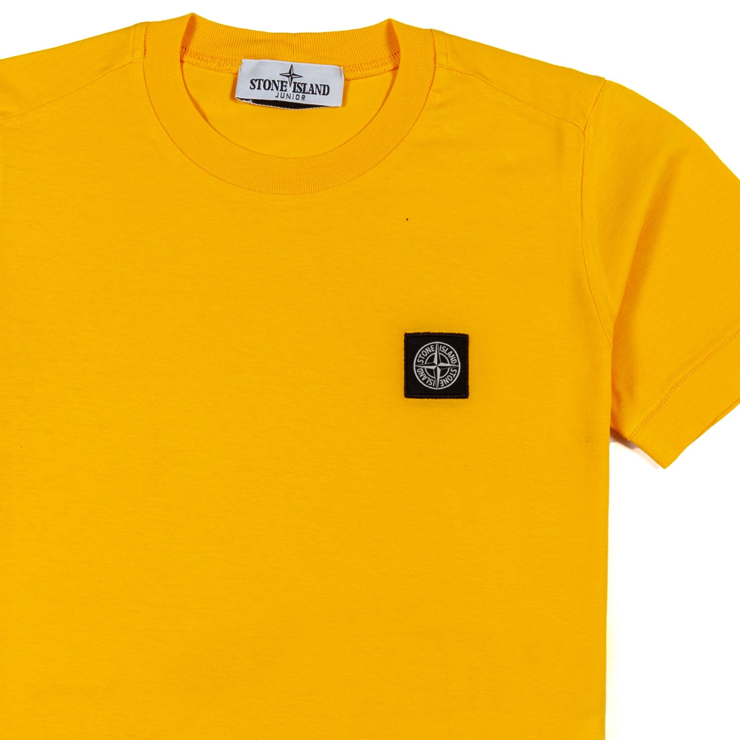 T-SHIRT GIALLO OCRA CON PATCH LOGO COMPASS - annameglio.com abbigliamento moda