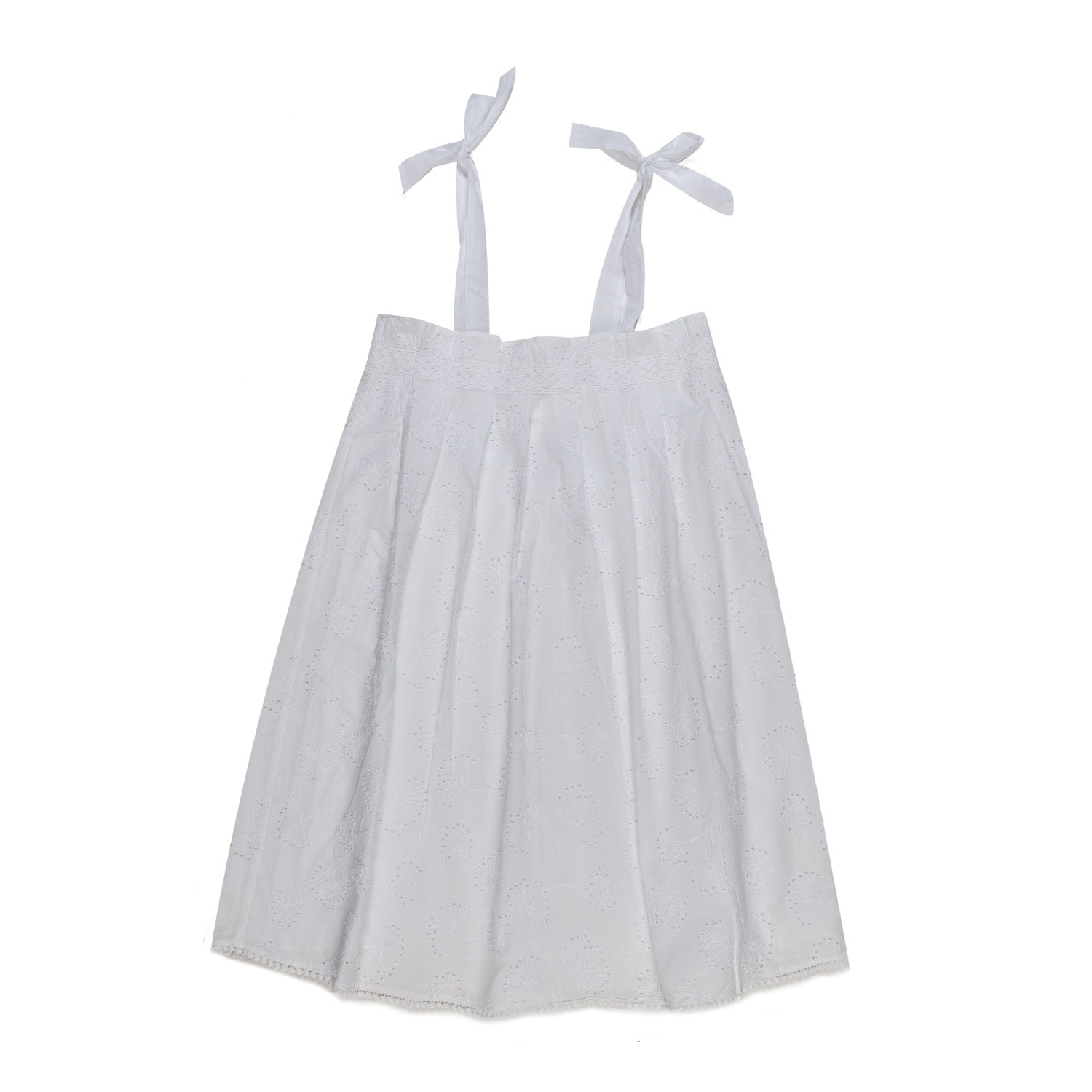 ABITO BIANCO CON RICAMI TRAFORATI BAMBINA - annameglio.com abbigliamento moda