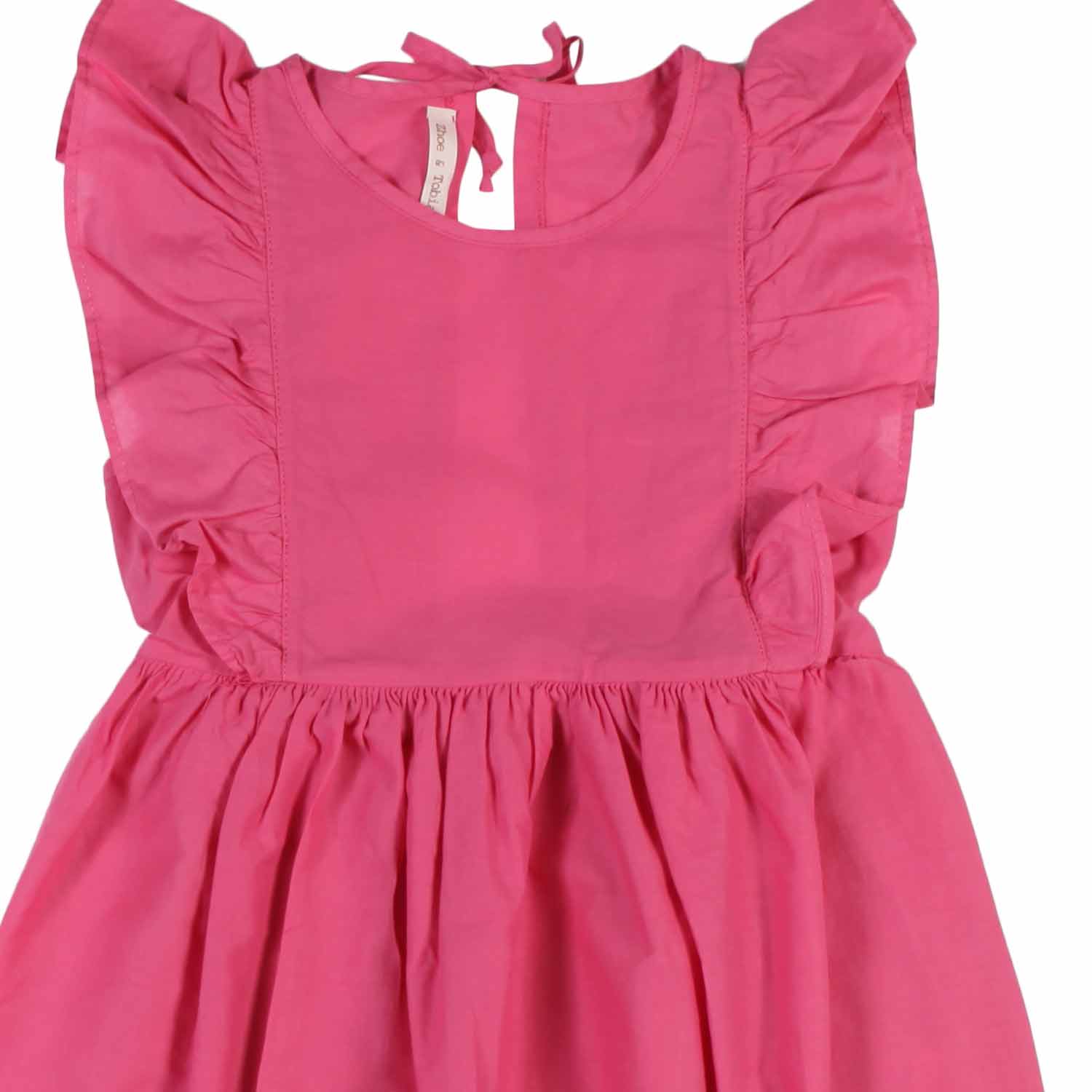 ABITO FUCSIA ORTENSIA CON RICAMI SANGALLO BAMBINA - annameglio.com abbigliamento moda