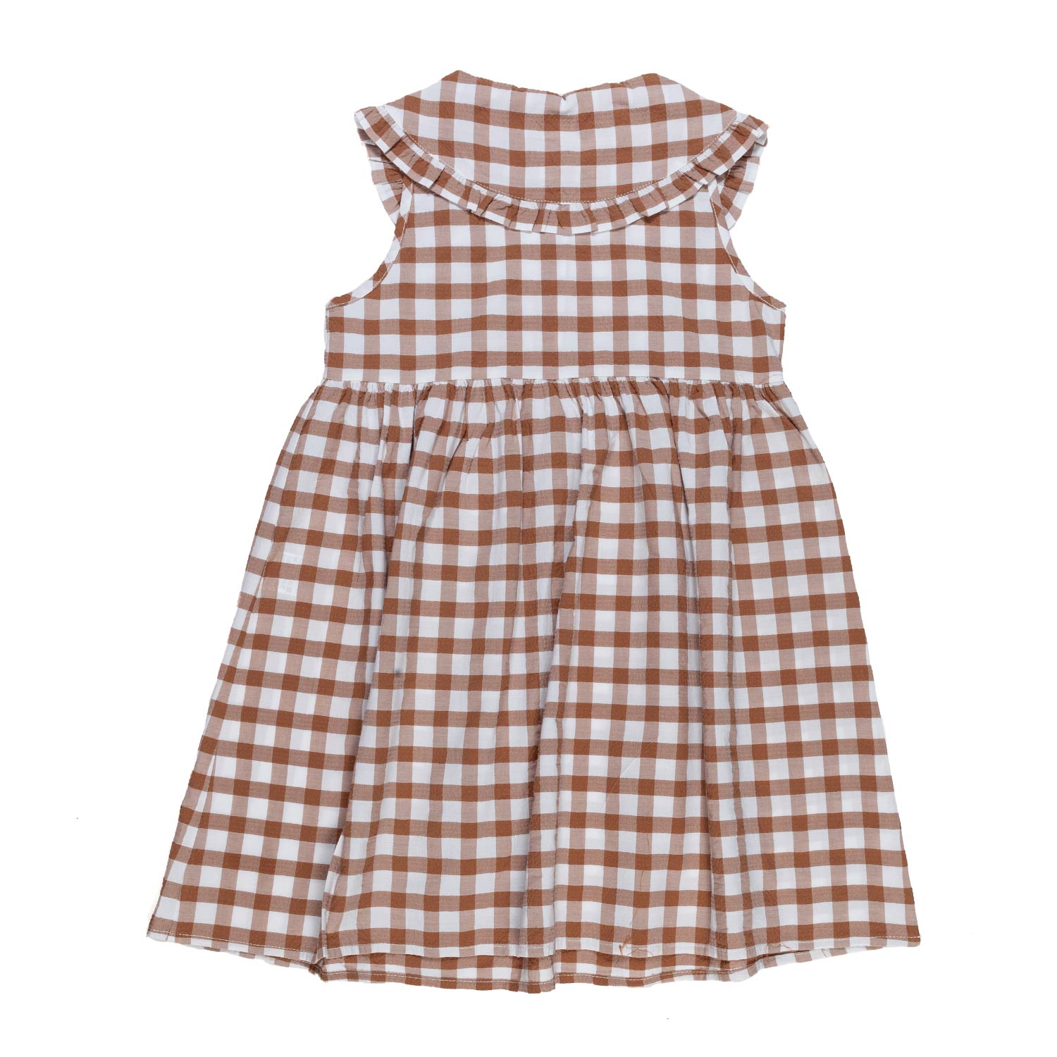ABITO BIANCO E NOCCIOLA A QUADRETTI BAMBINA - annameglio.com abbigliamento moda