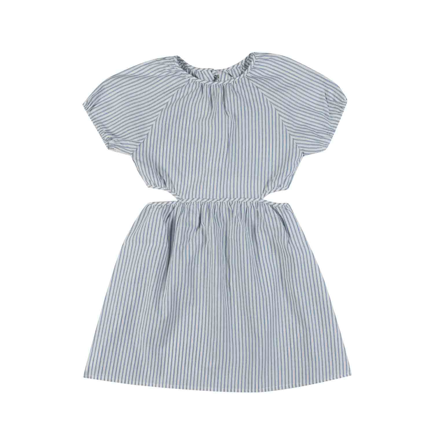 ABITO BIANCO E AZZURRO A RIGHE CON CUT OUT BAMBINA - annameglio.com abbigliamento moda