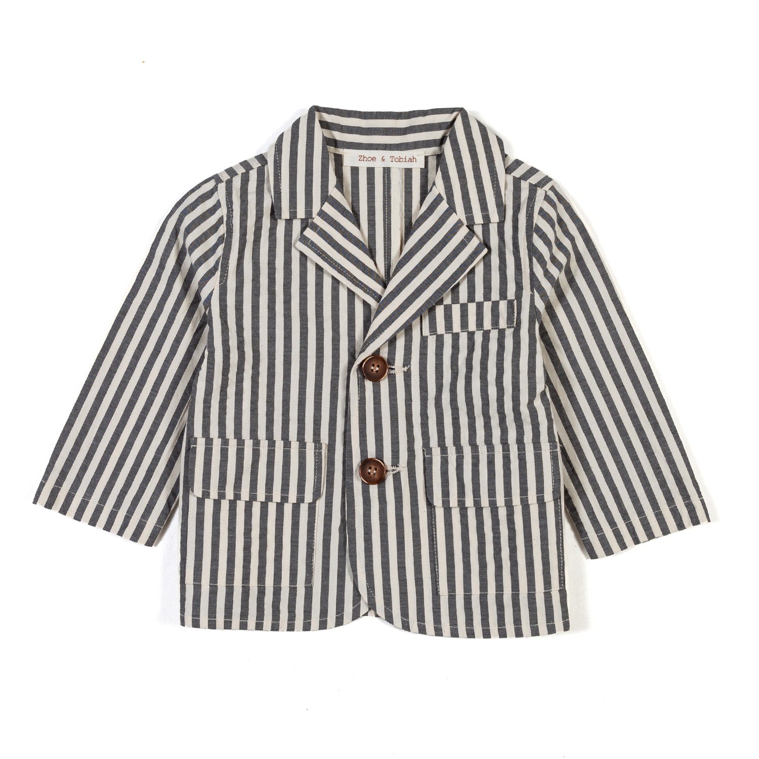 BLAZER PANNA E GRIGIO A RIGHE BIMBO E BAMBINO - annameglio.com abbigliamento moda