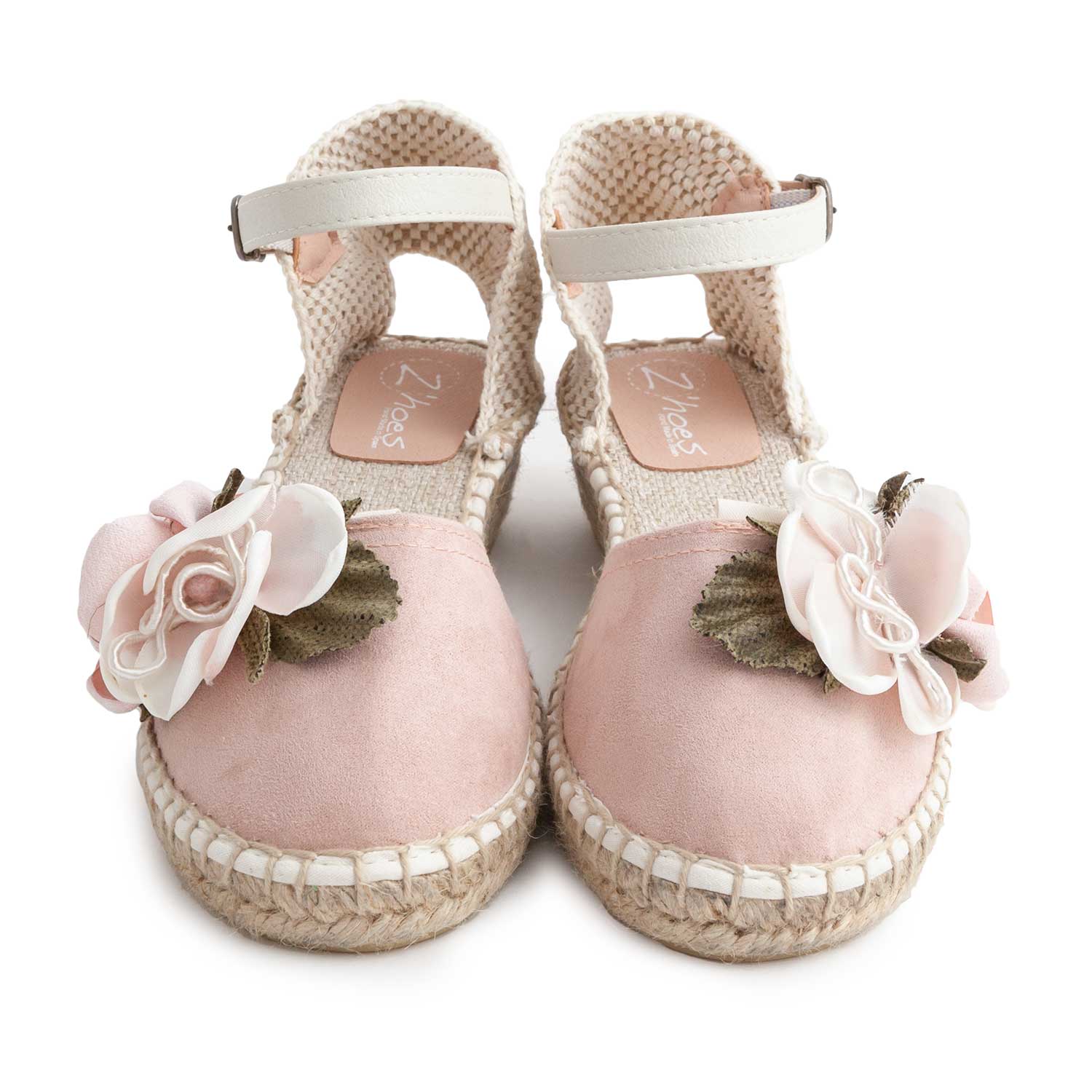 ESPADRILLAS ROSA ANTICO E BEIGE CON FIORI ROSA - annameglio.com abbigliamento moda
