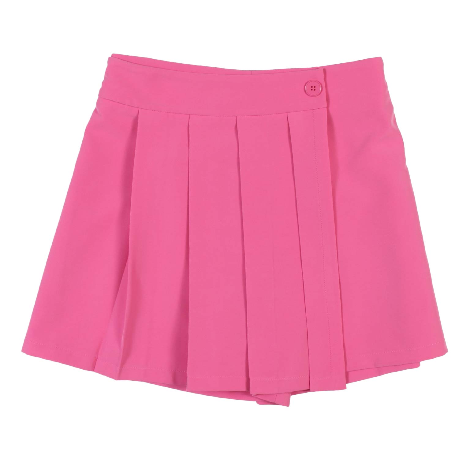 GONNA PANTALONCINO FUCSIA PLISSETTATA - annameglio.com abbigliamento moda